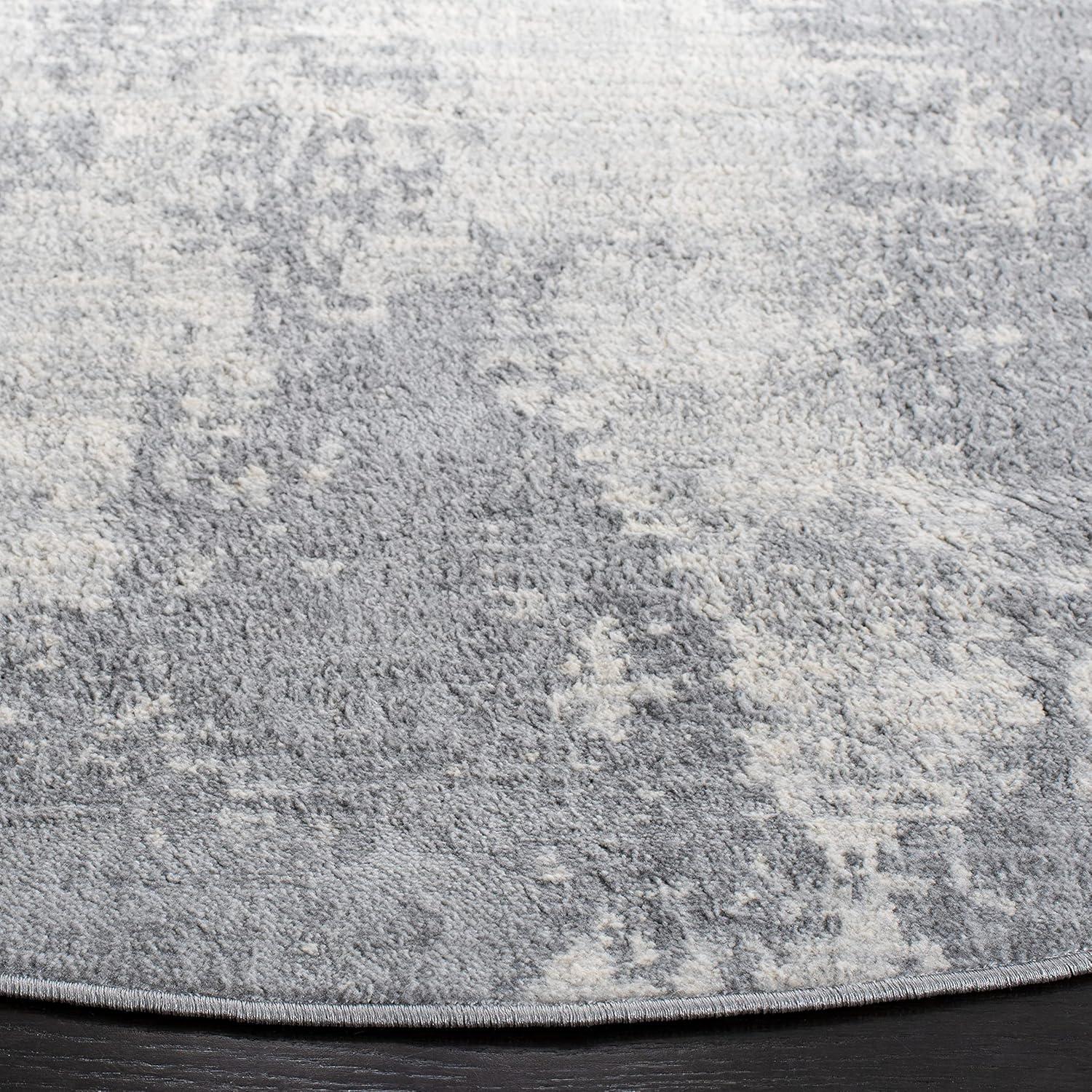 Steelside™ Adilene Abstract Light Gray/Ivory Area Rug