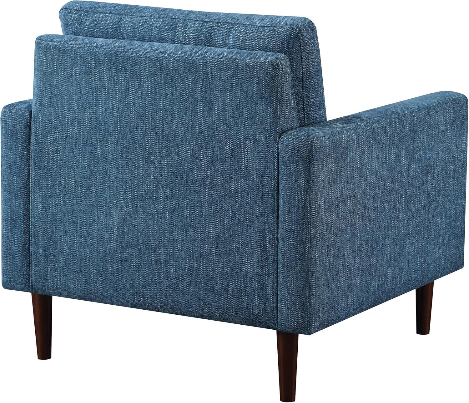 Grayburn Mid-Century Chair in Navy Fabric