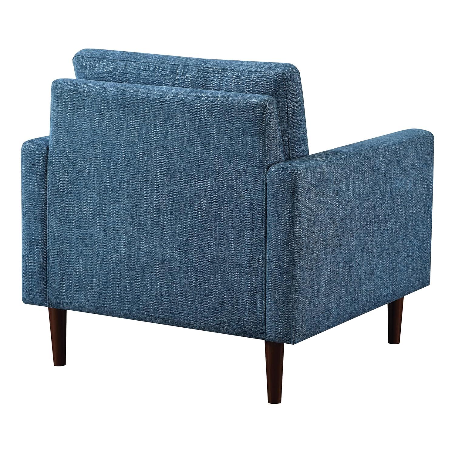 Grayburn Mid-Century Chair in Navy Fabric