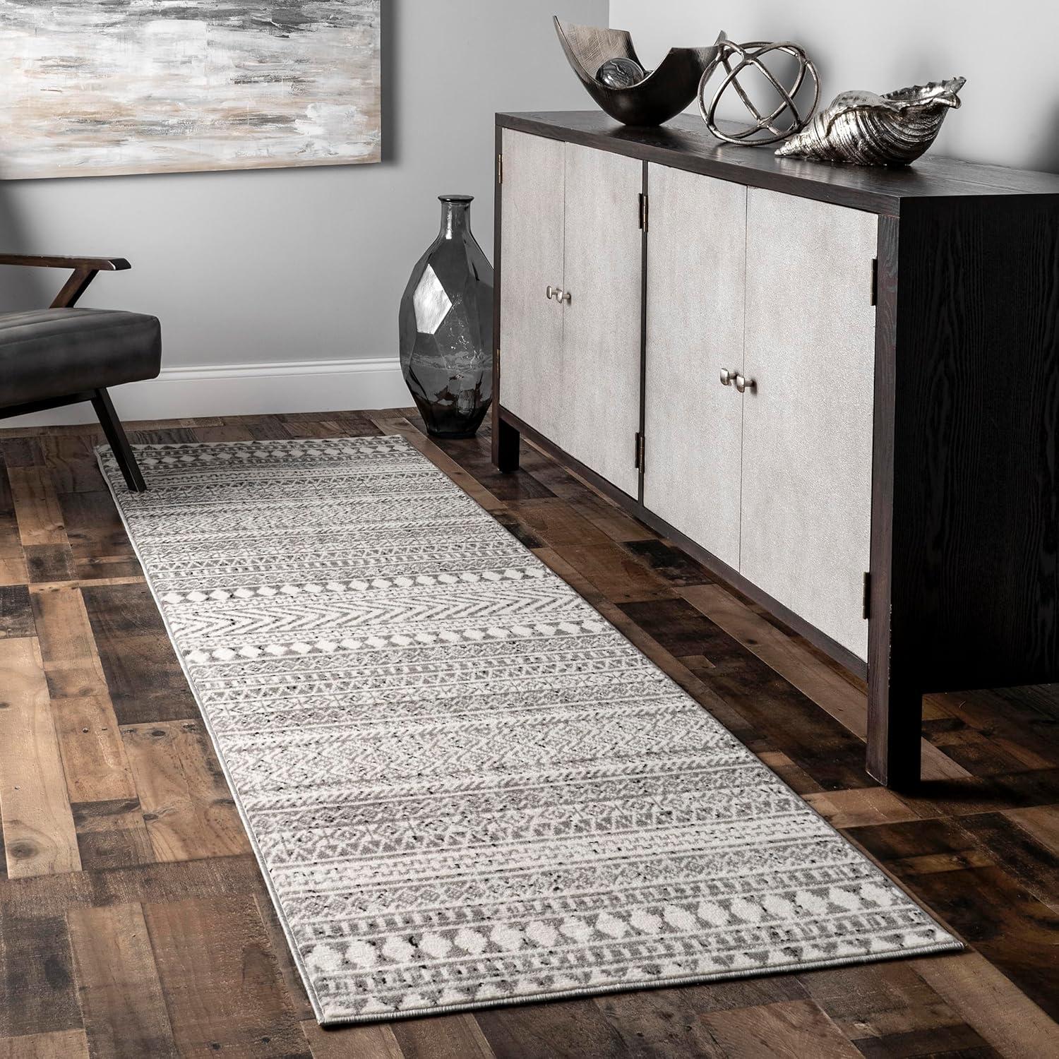 Nuloom Catherina Trellis 2x3 Accent Indoor Area Rug for Living Room Bedroom Dining Room Entryway Kitchen, Grey/Ivory