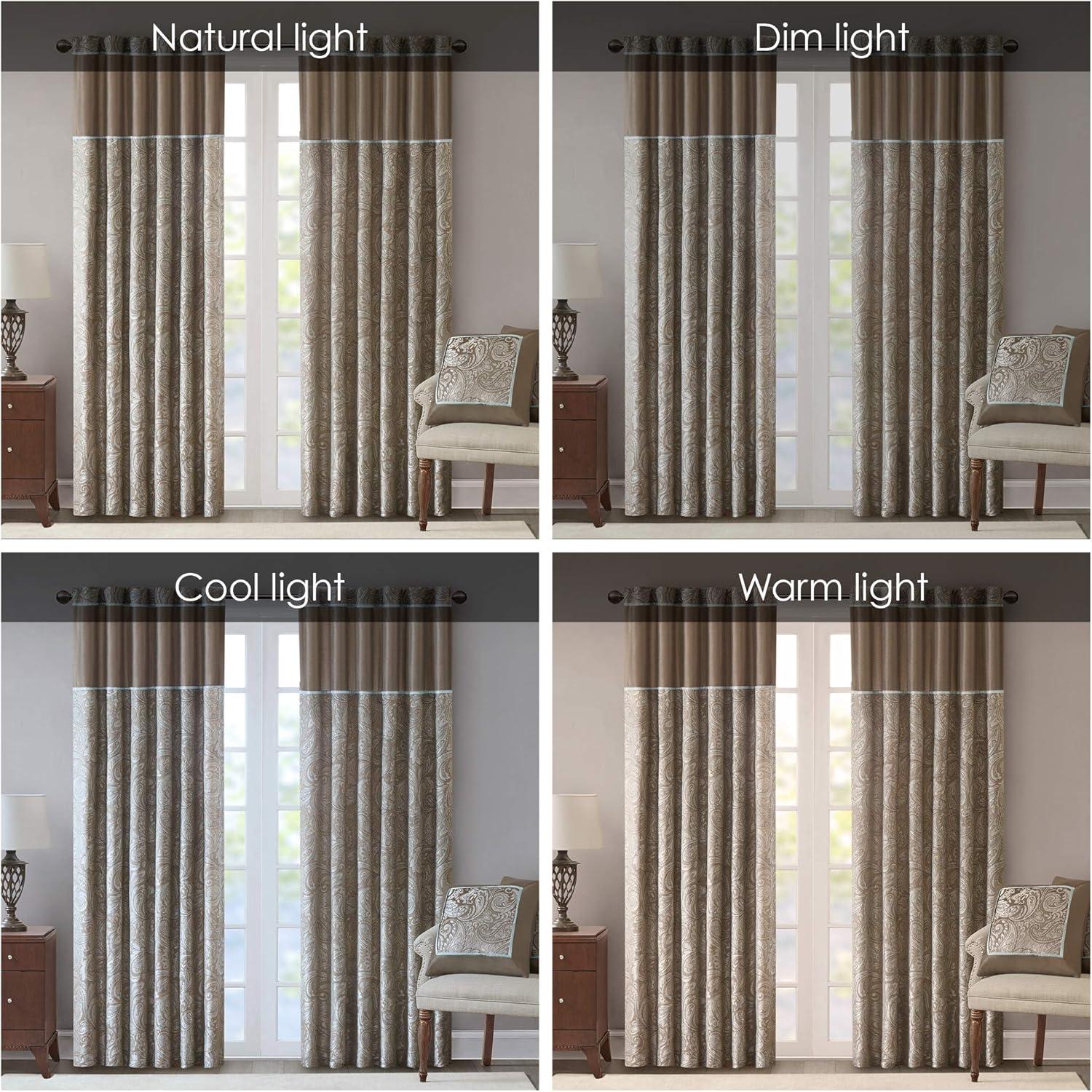 Aubrey Jacquard Curtain Panel Pair (Set of 2)