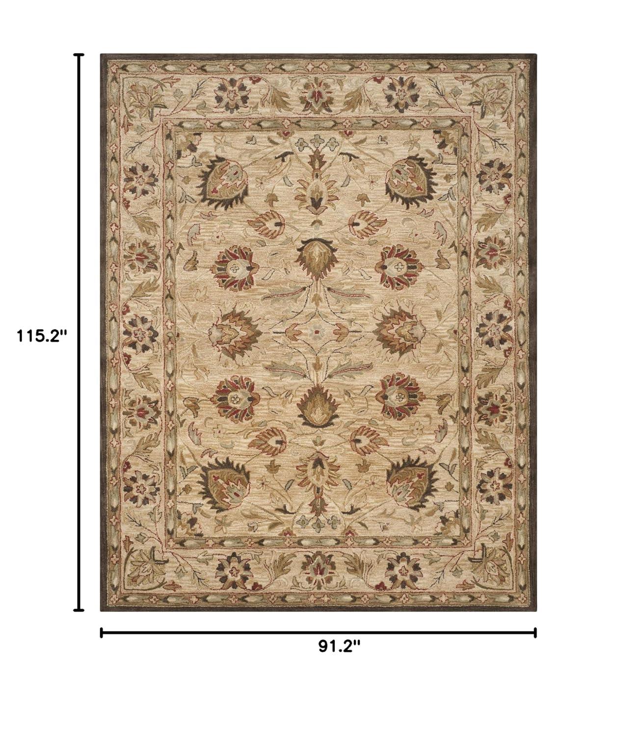 Antiquity AT812 Hand Tufted Indoor Area Rug - Beige/Beige - 7'6"x9'6" - Safavieh