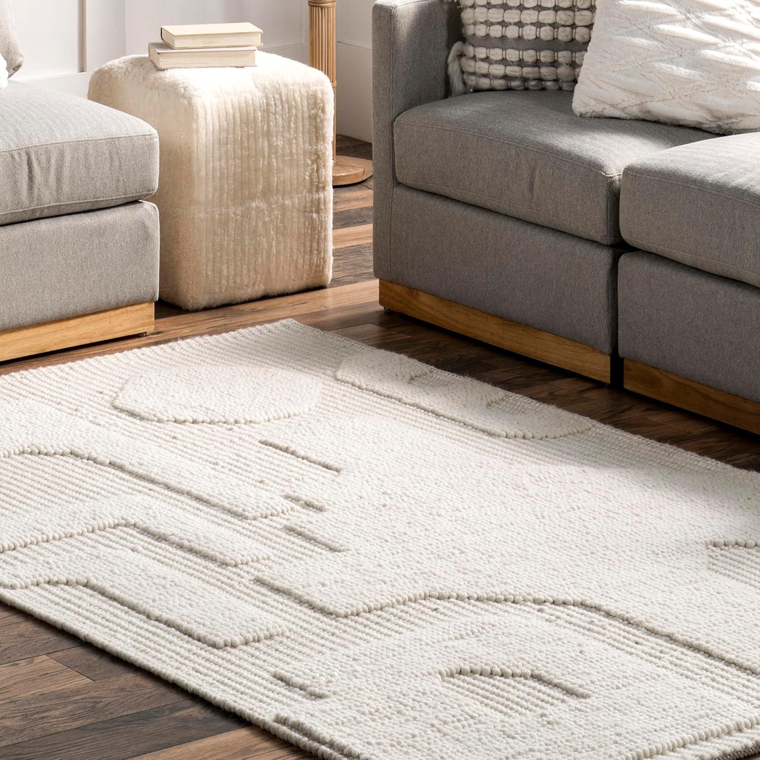 Nuloom AvionTextured Geometric Wool Indoor Area Rug