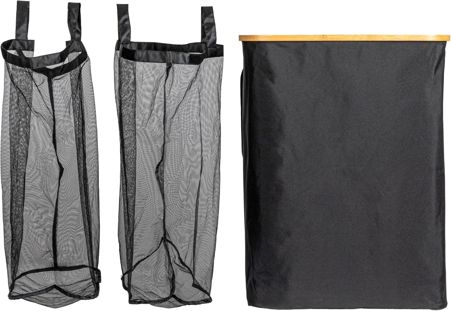 Household Essentials Sleek Laundry Hamper With Dual Mesh Liners And Lid