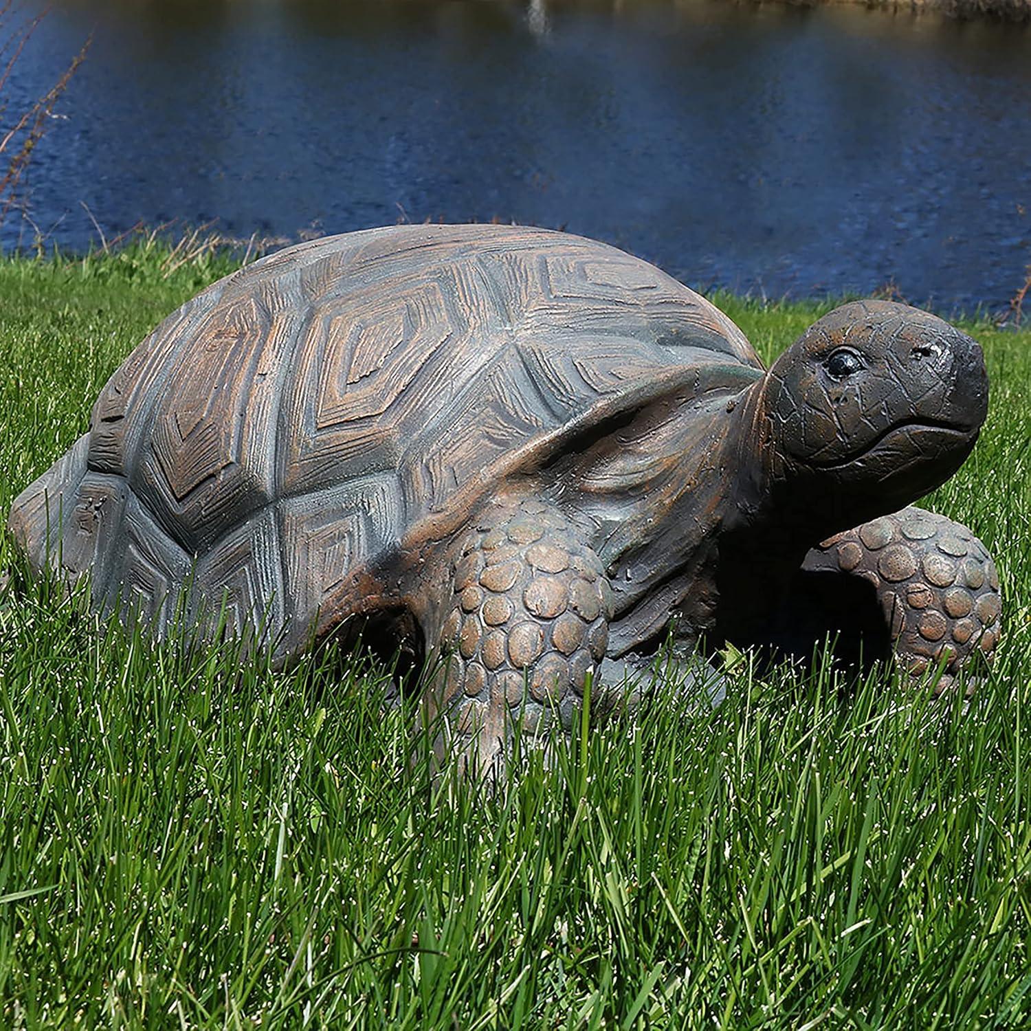 Sunnydaze Indoor/Outdoor Lifelike Large Tanya the Tortoise Patio Garden Yard Entryway Decorative Statue - 20"