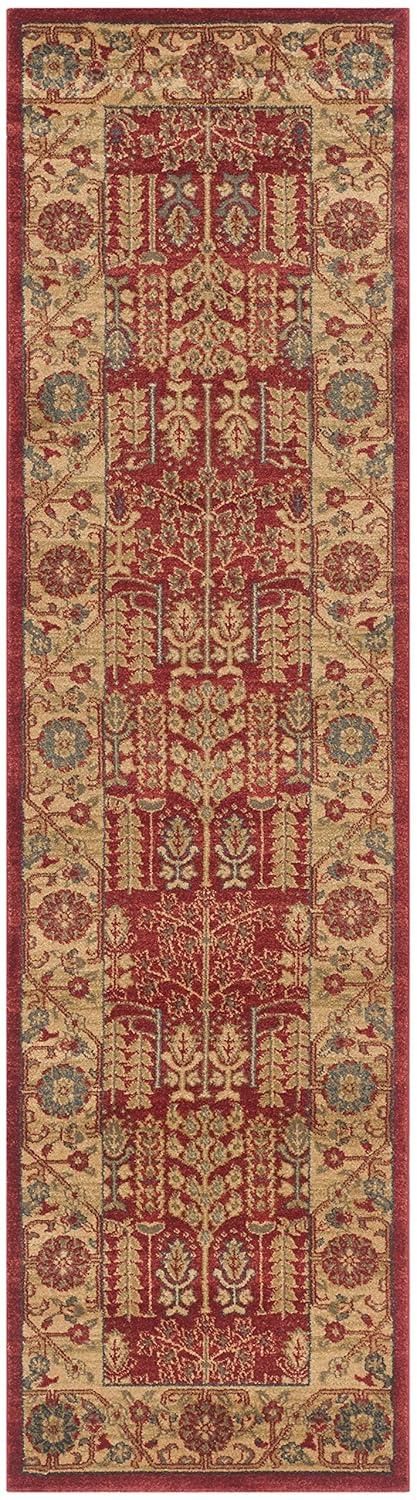 Mahal MAH697 Power Loomed Indoor Runner Rug - Red/Natural - 2'2"x8' - Safavieh.
