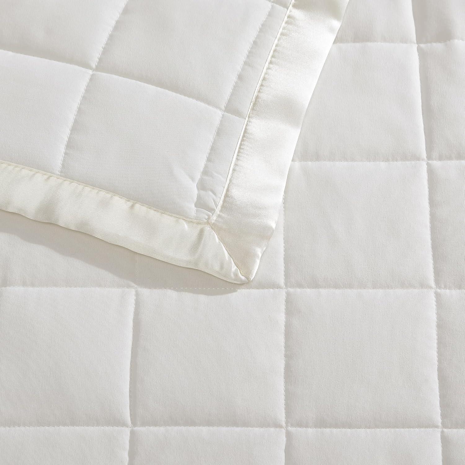 Ivory King Size Polyester Down Alternative Blanket