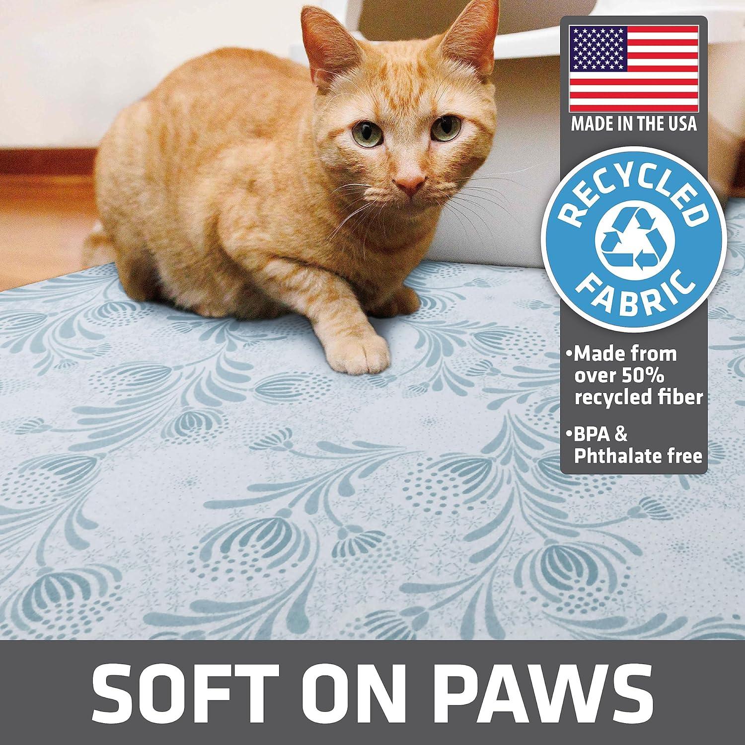 Drymate XL Cat Litter Mat for Litter Box, Protective & Decorative - Absorbent, Waterproof, Machine Washable