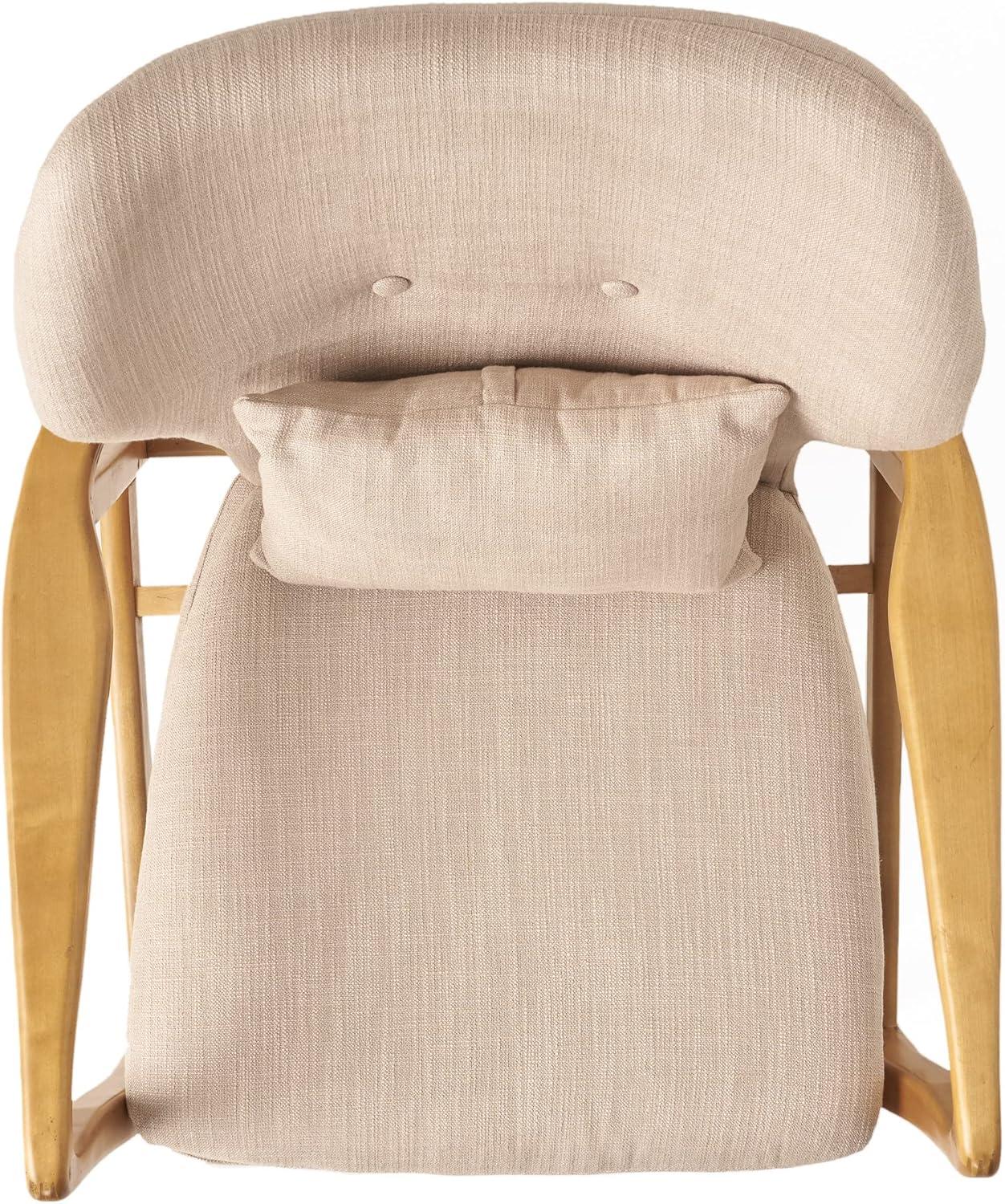 Christopher Knight Home Haddie Wood Frame Club Chair, Beige