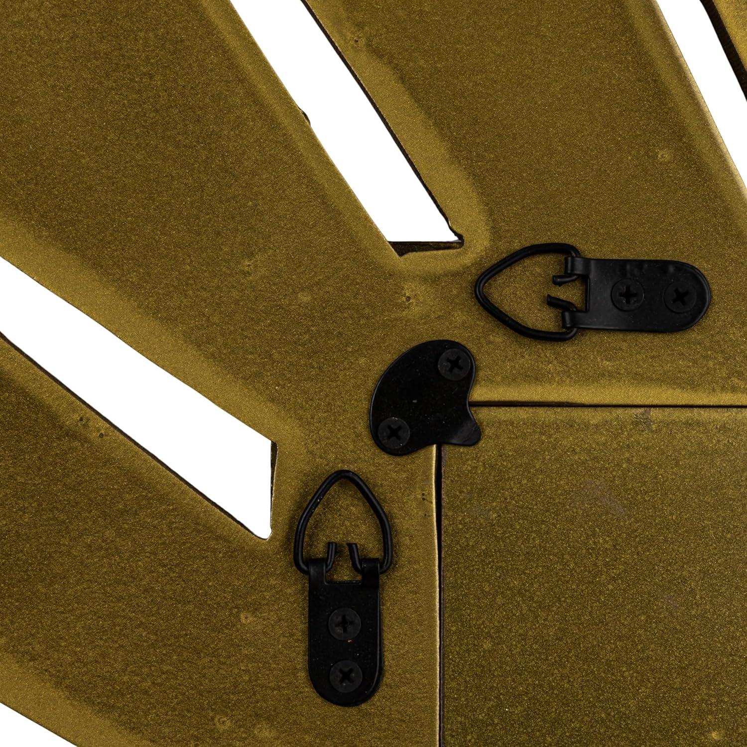 Creative Co-Op Sunburst Rectangular Wall Mirror, Gold