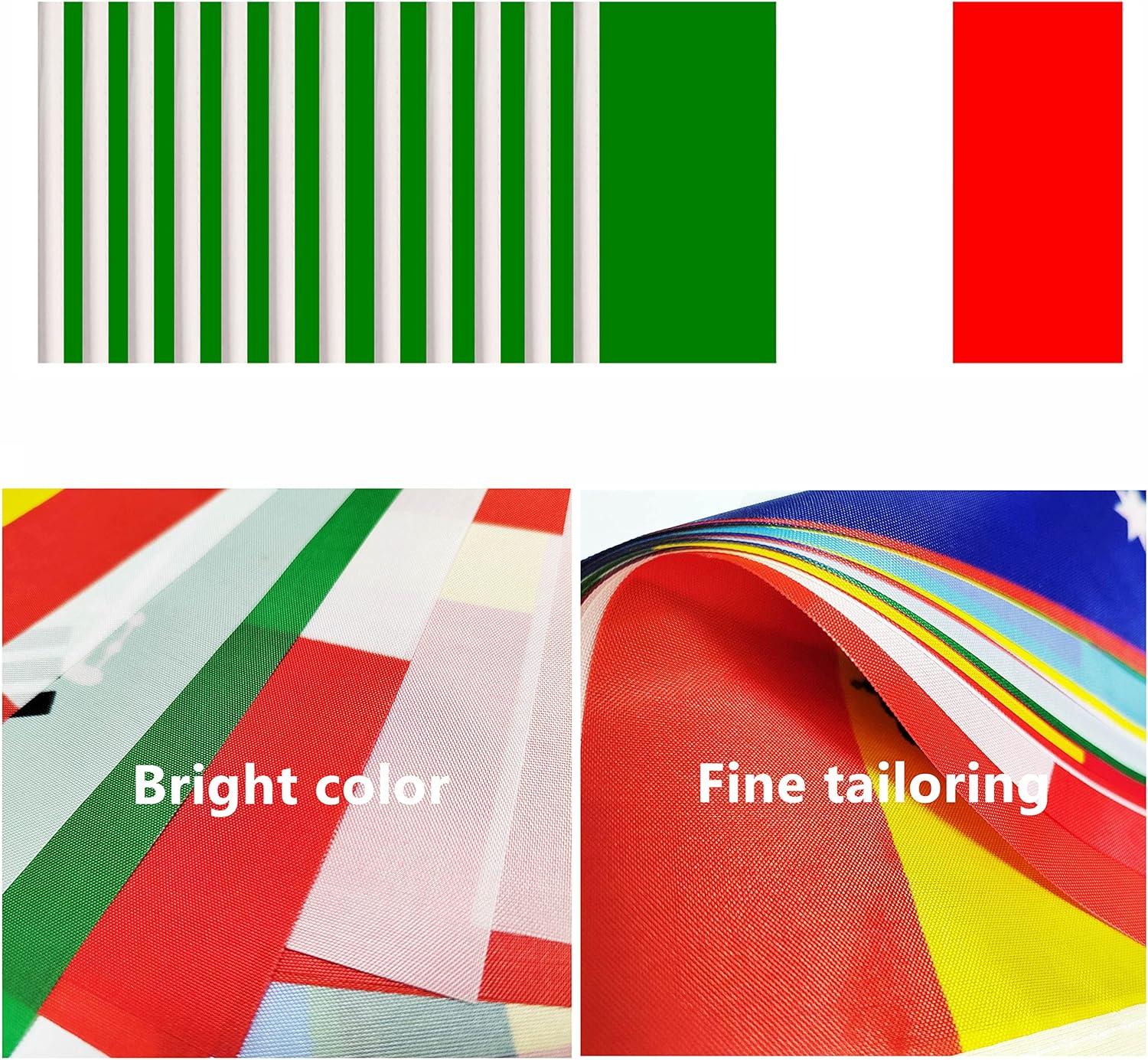 Italy Flags Italian Desk Flag Set Small Mini Italy Table Office Flag with 13" Black Pole, Black Base and Spear Top,Miniature Italian Deluxe Desktop Flag, Home Decoration, Office Decoration, Festival Celebrations(12 Pack )