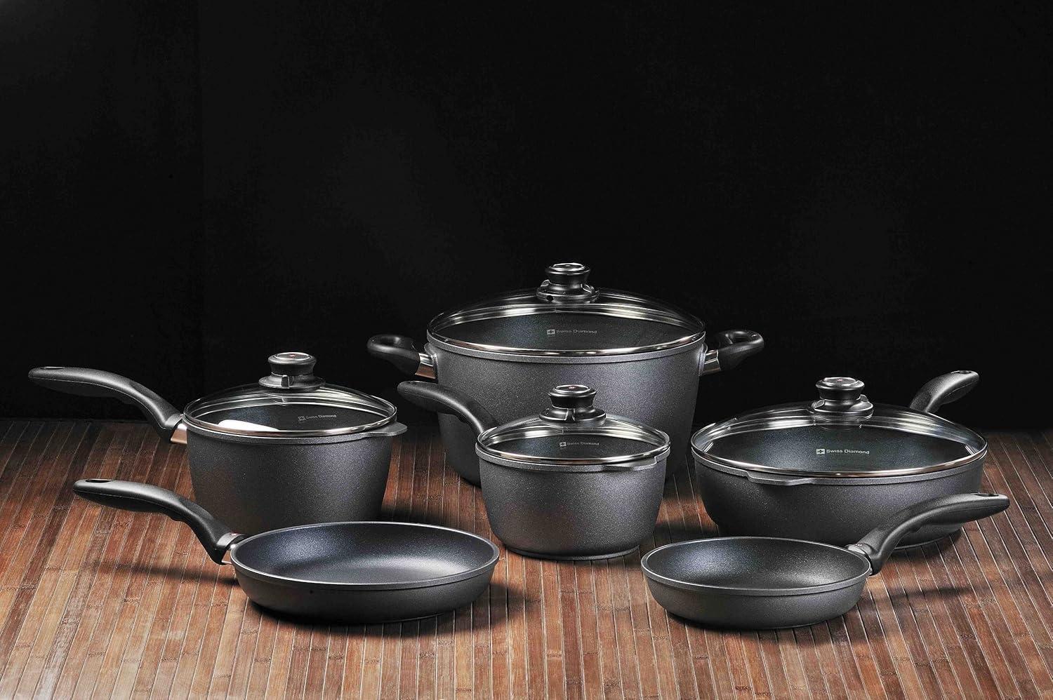 Swiss Diamond Swiss Diamond Non-Stick Cast Aluminum Wok with Lid