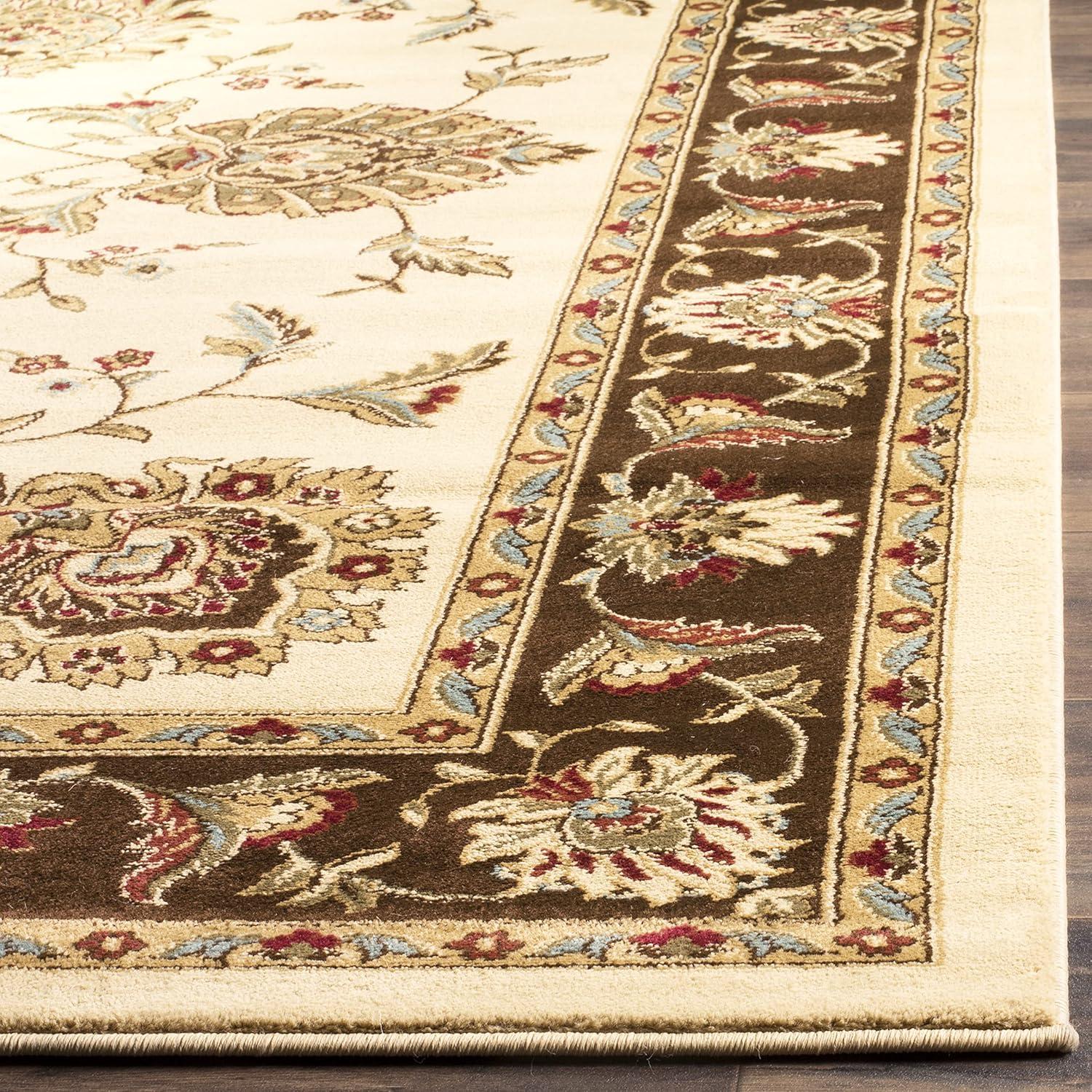 Lyndhurst LNH555 Power Loomed Runner Rug - Green/Ivory - 2'3"x16' - Safavieh