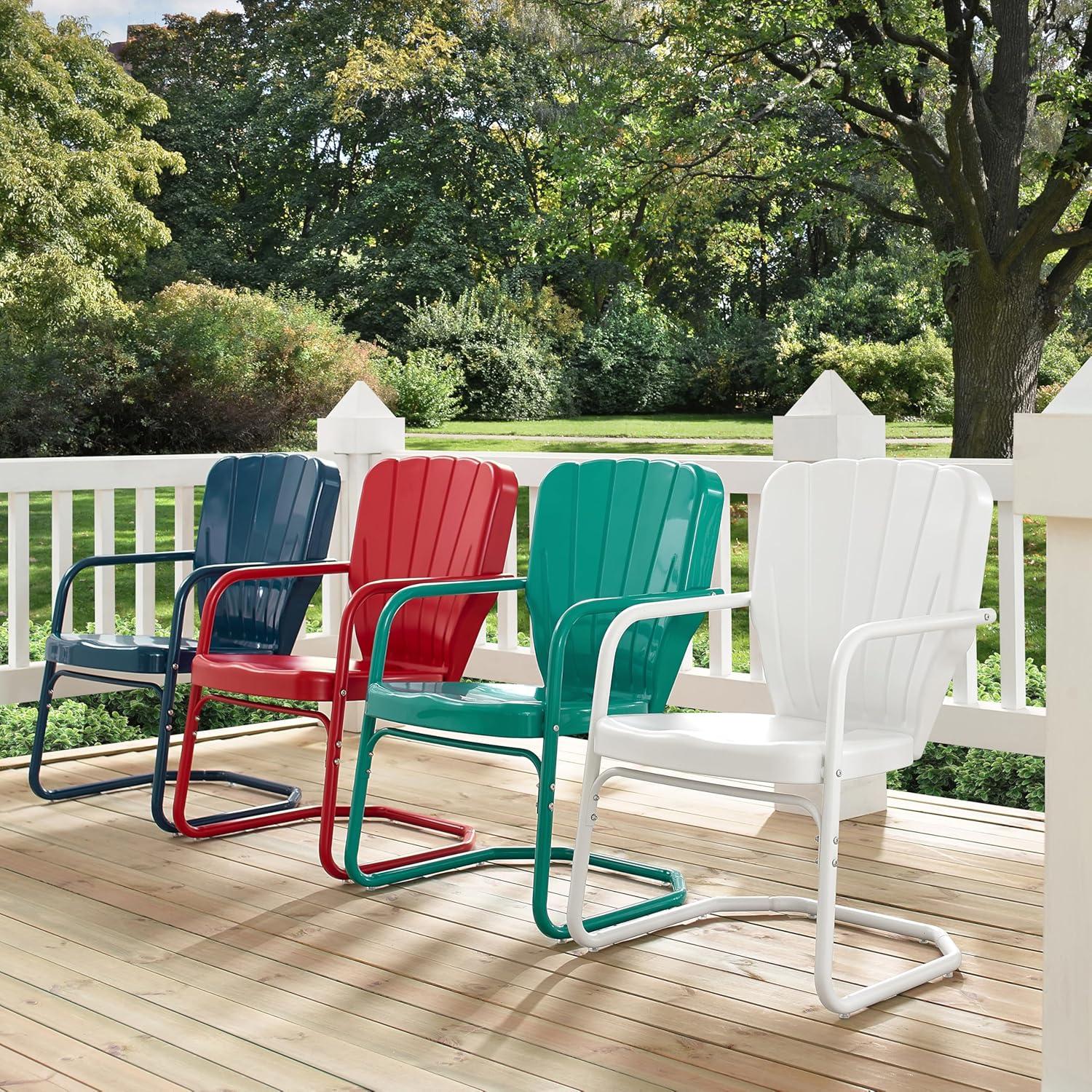 Ridgeland 2pk Outdoor Chairs - Red - Crosley