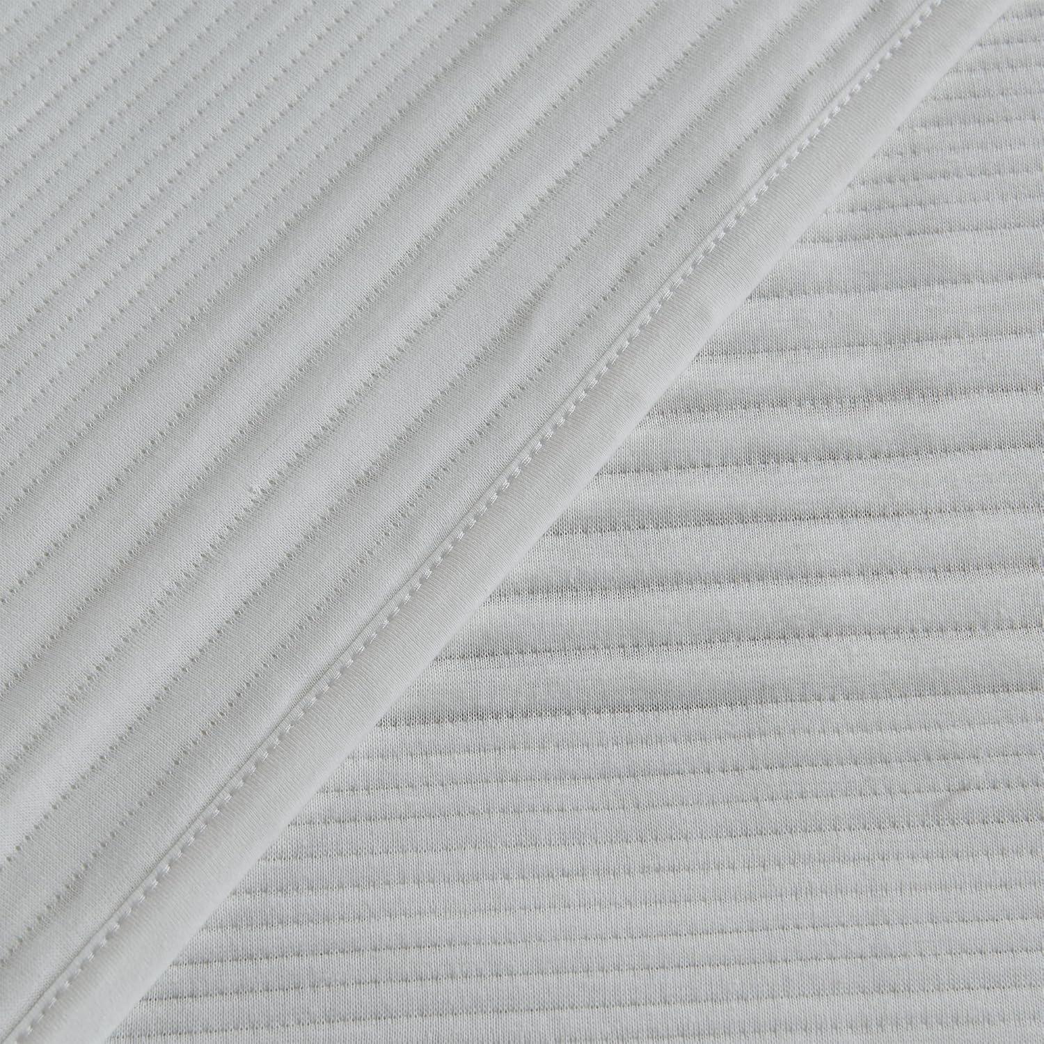 FreshFolds Jersey Cotton Blend Stitched Quilt Set with Shams