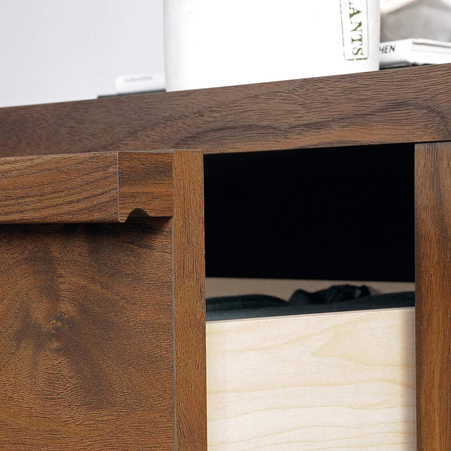 Sauder Harvey Park 4-Drawer Dresser, Grand Walnut Finish
