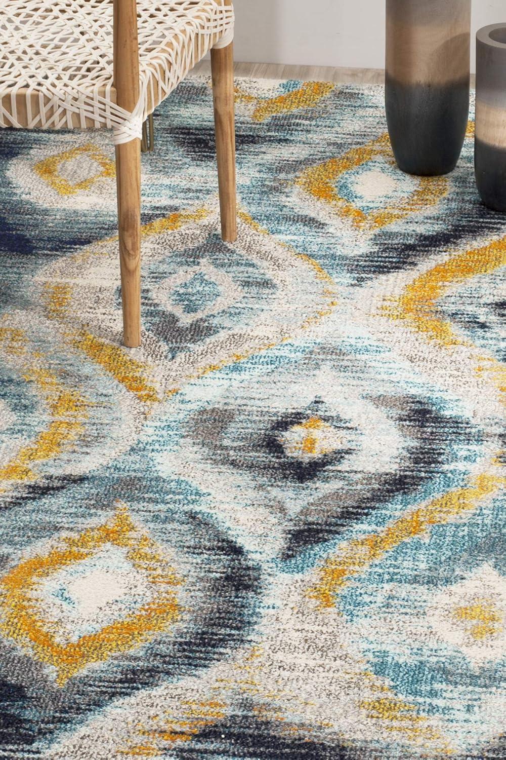 Monaco MNC242 Power Loomed Indoor Runner Rug - Blue/Multi - 2'2"x6' - Safavieh.