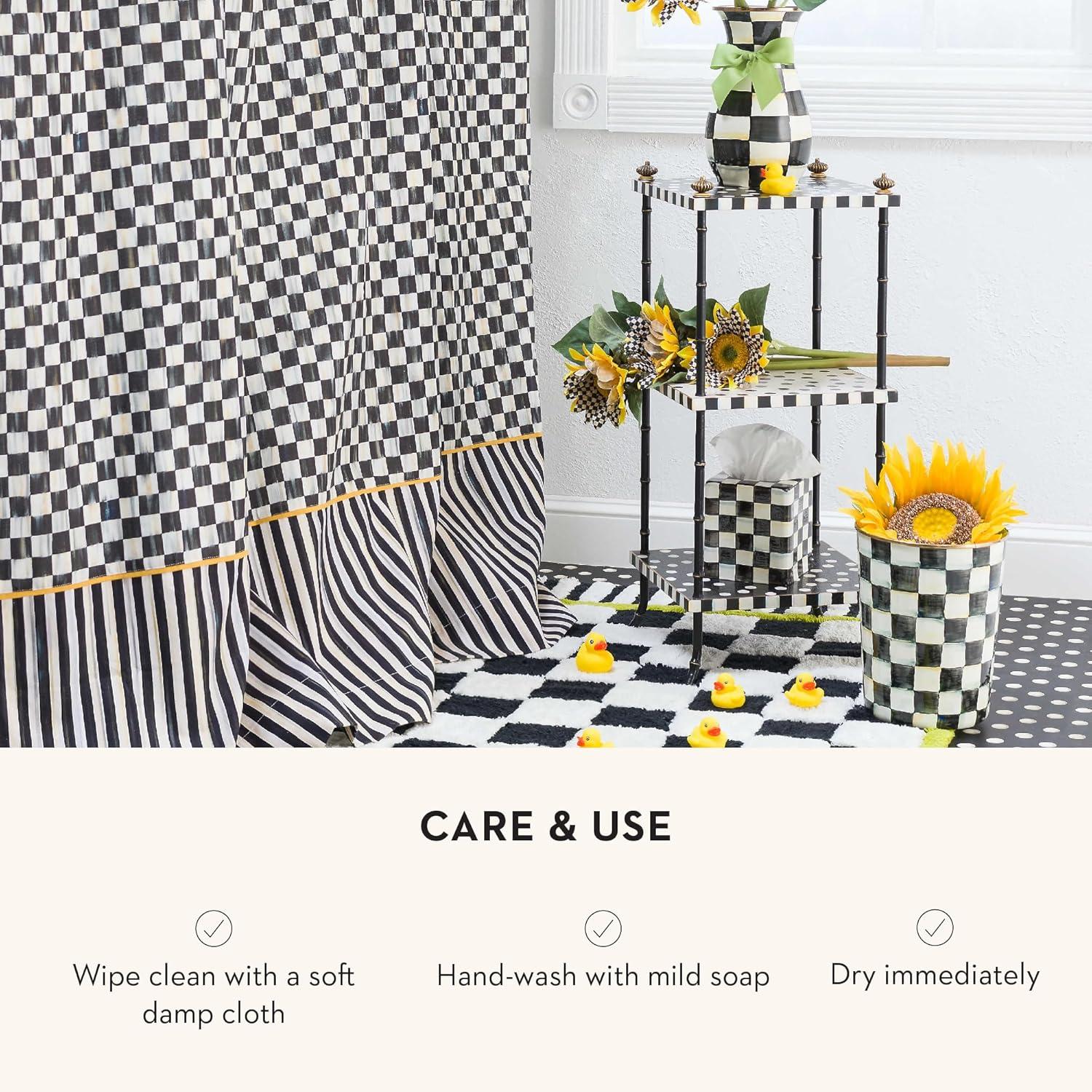 MacKenzie-Childs Sterling Check® Toilet Tissue Storage