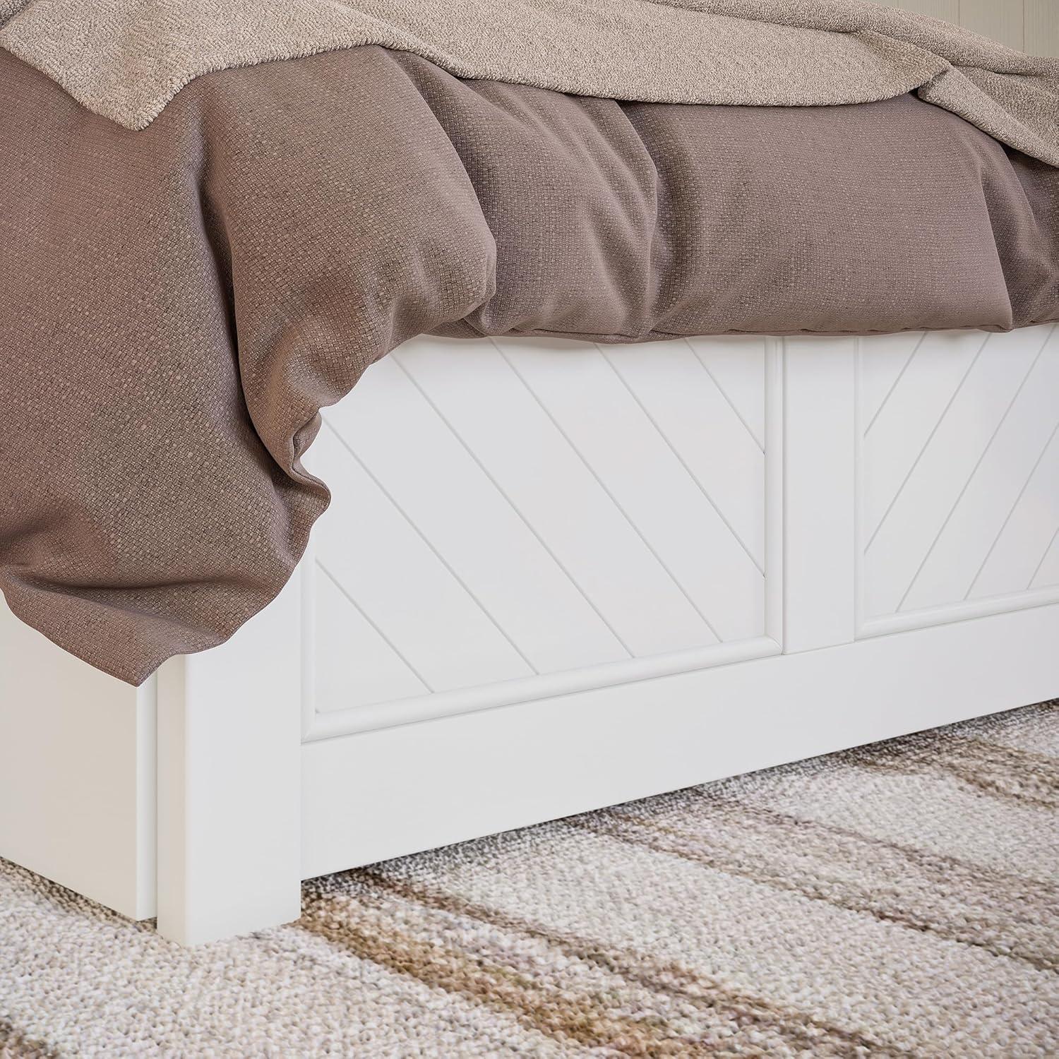 AFI Canyon Walnut Solid Wood Platform Bed with Matching Footboard & Twin-XL Trundle, King