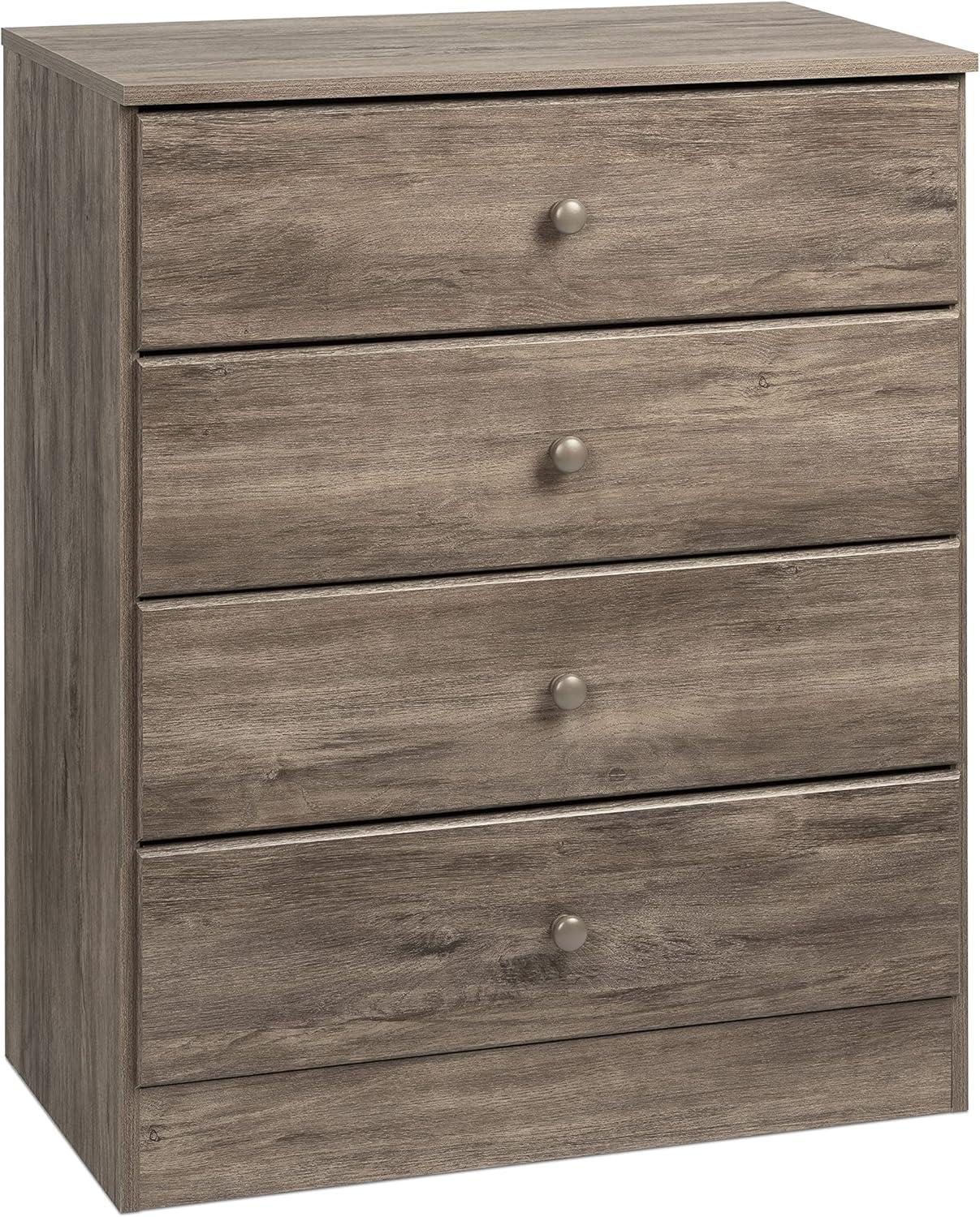 Prepac Astrid 4-Drawer Chest, Drifted Gray