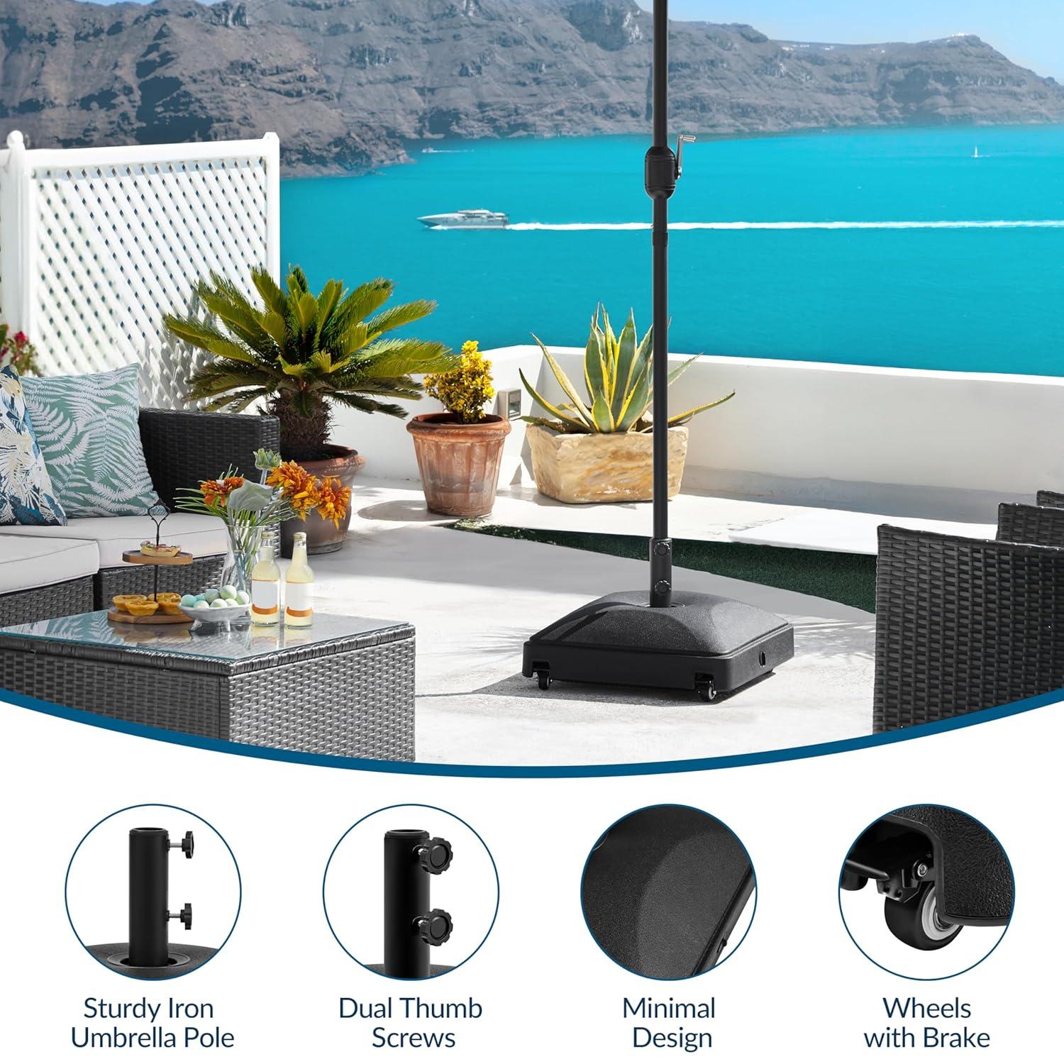 Yaheetech Portable Patio Umbrella Base, Black