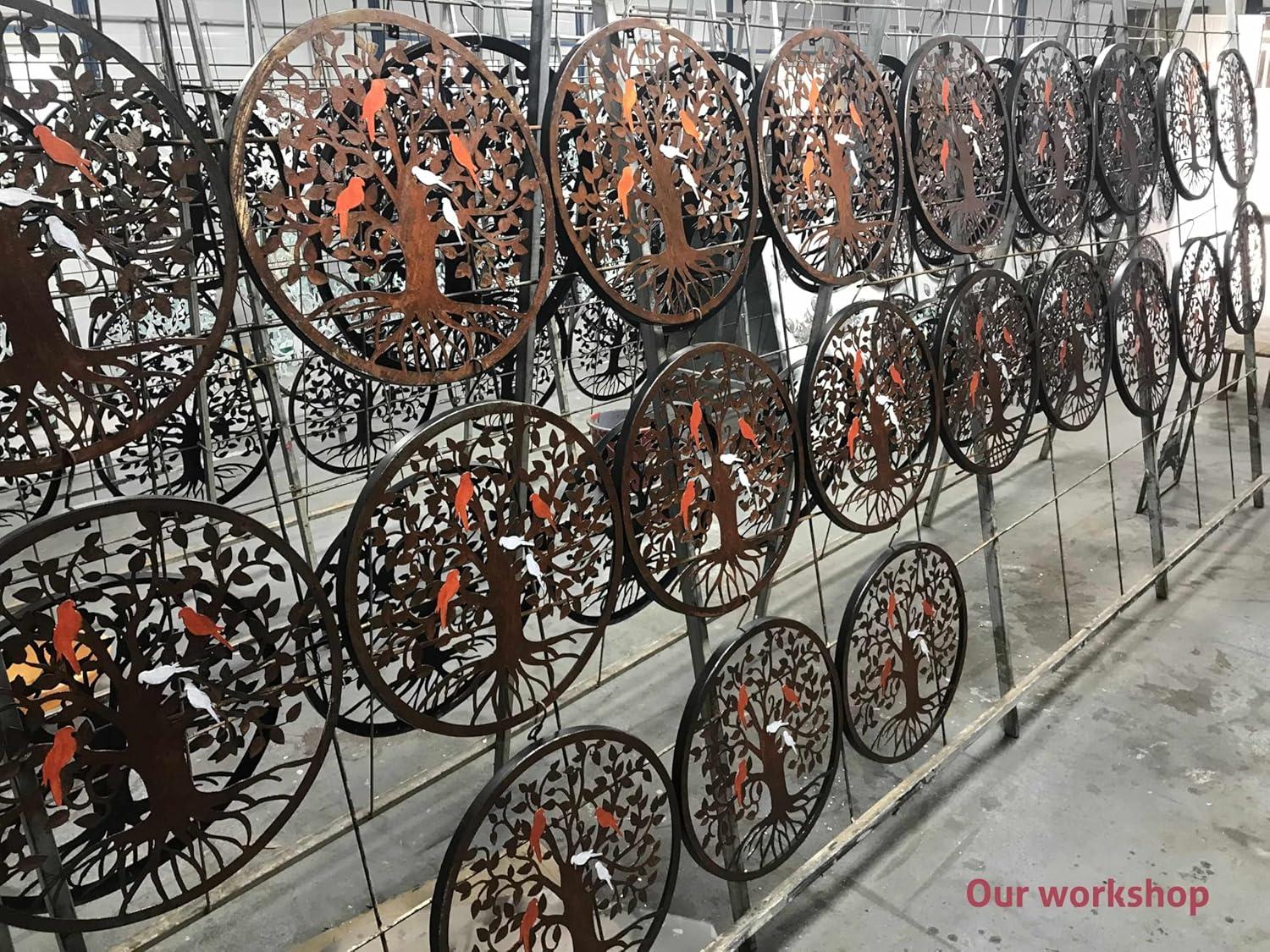 COBEKY Decor Wall Hanging For Living Room Bedroom Garden Porch Patio Office Home Decor, 18In X 18In X 0.88 In