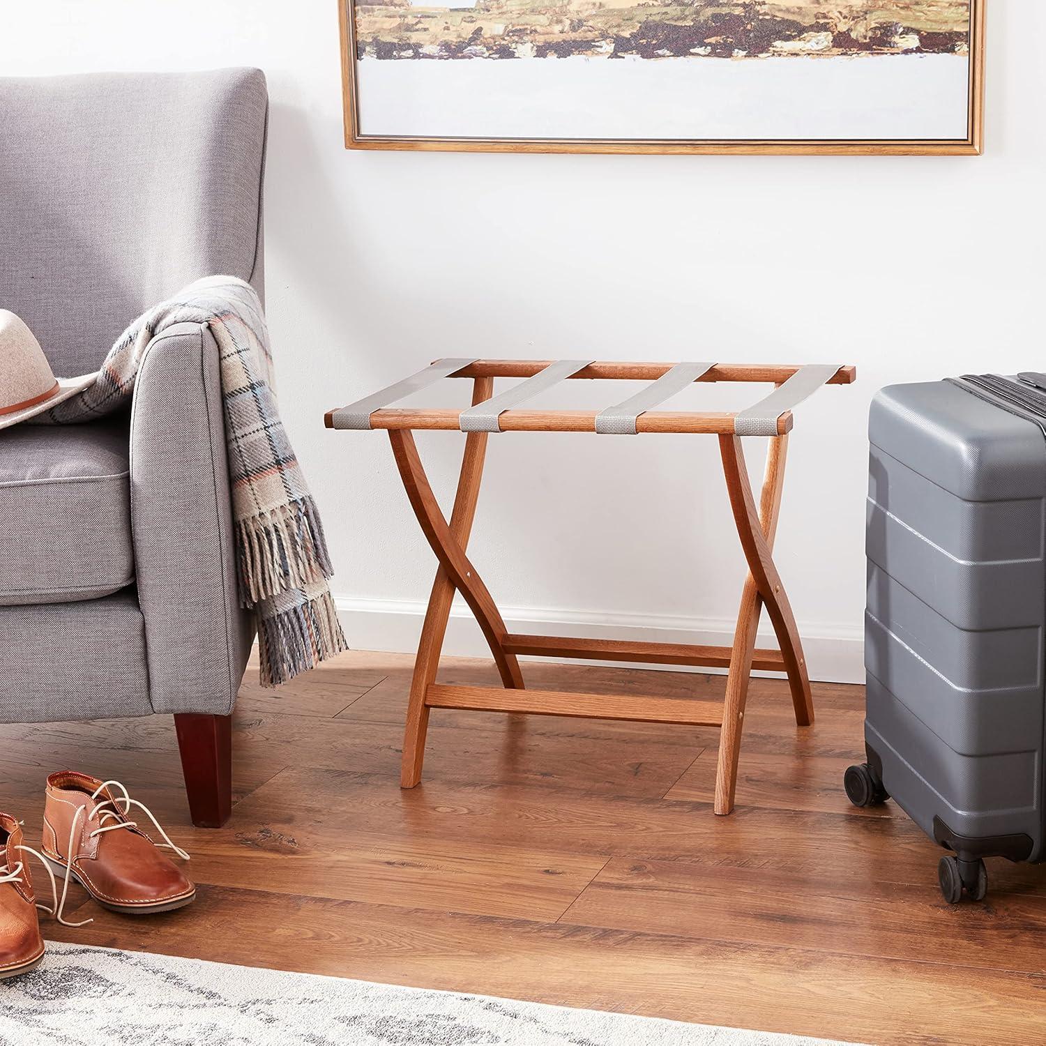 Folding Oak,Wood Luggage Rack