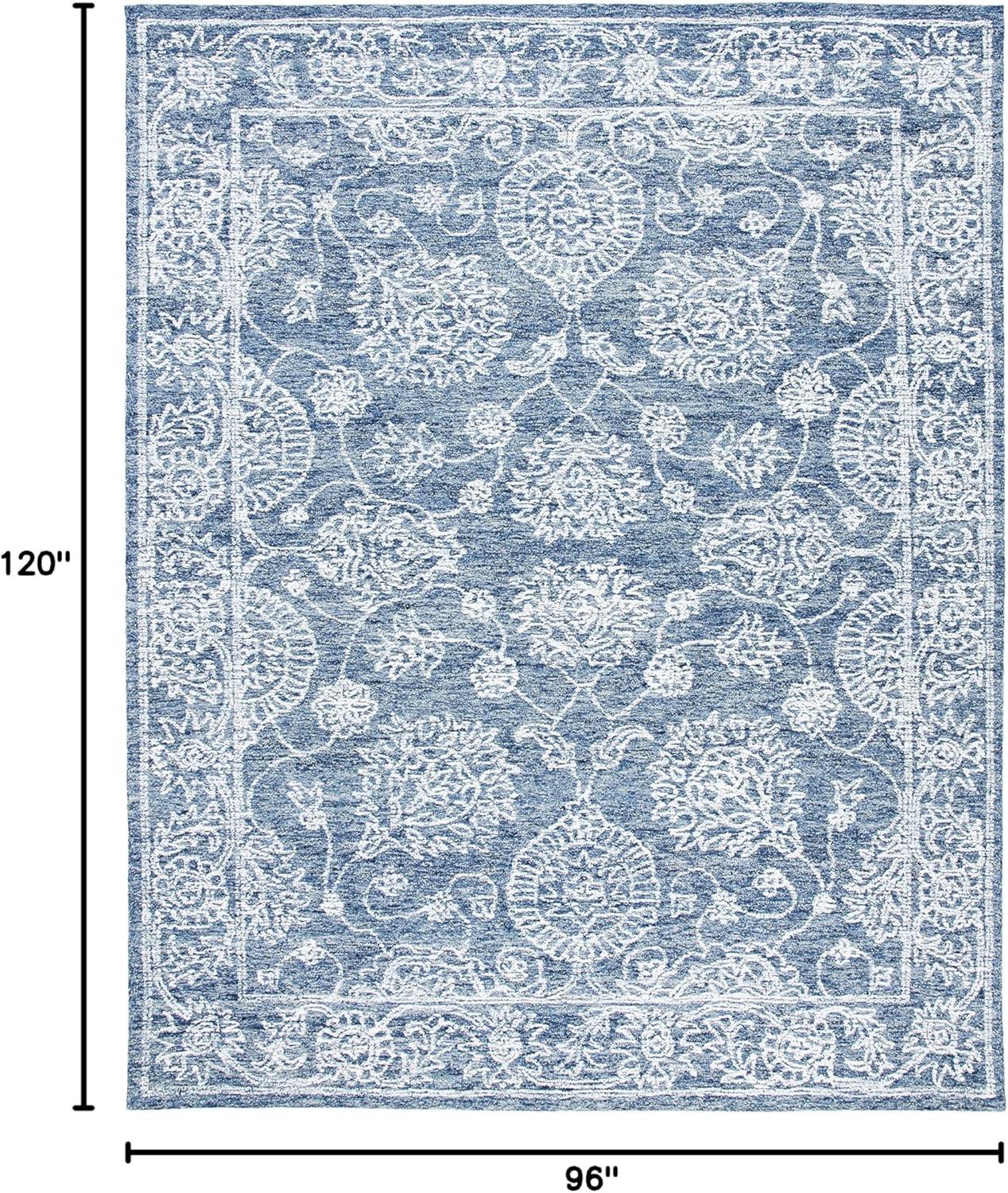 Metro MET806 Hand Tufted Indoor Area Rug - Natural/Blue - 8'x10' - Safavieh