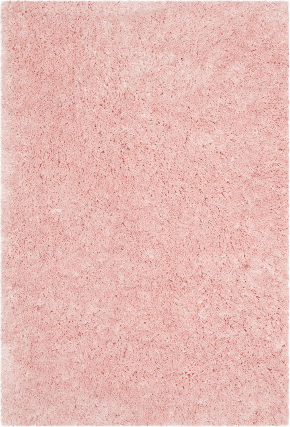 SAFAVIEH Arctic Giselle Solid Polyester Shag Area Rug, Pink, 5' x 7'