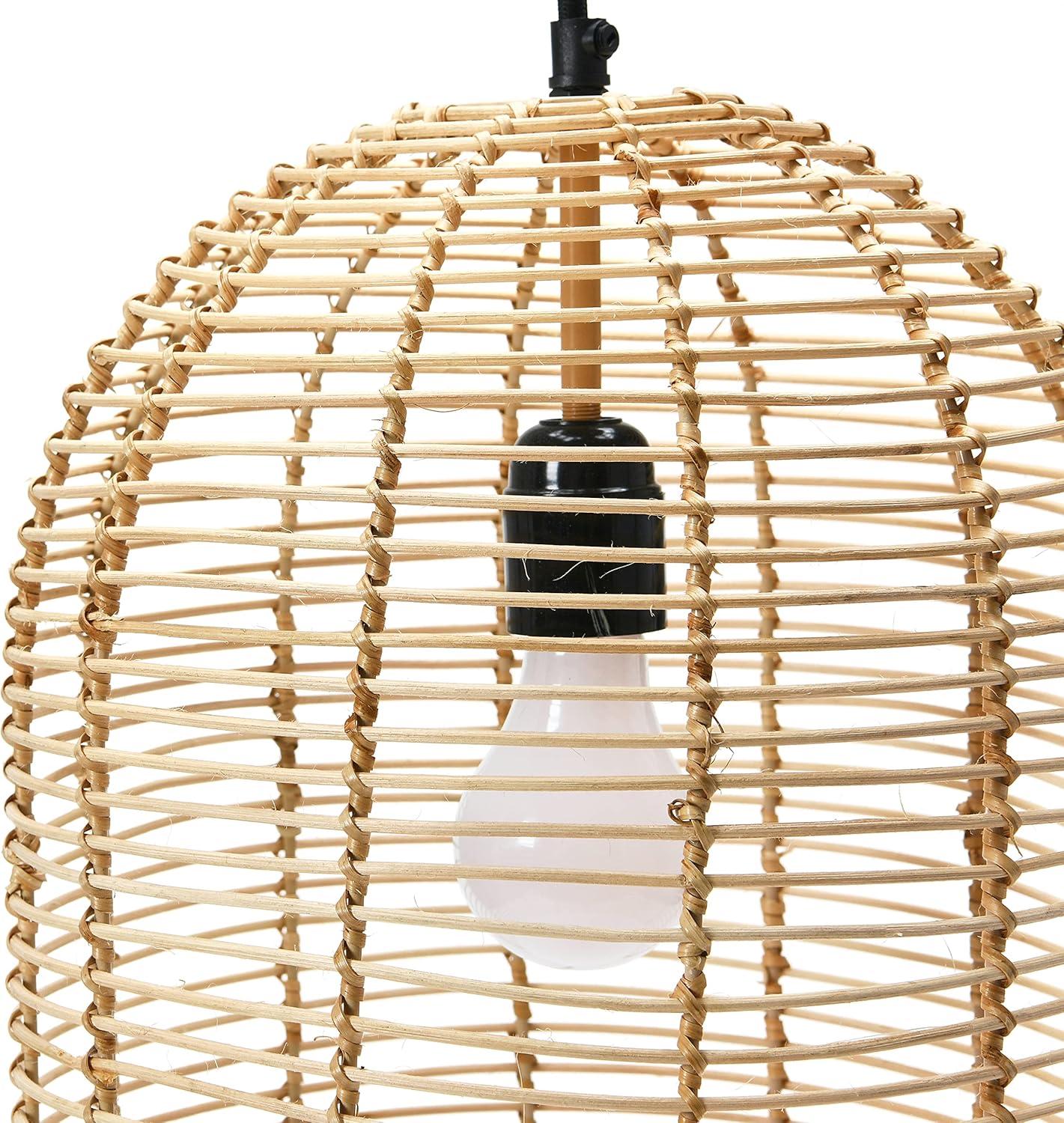 Creative Co-Op Modern Boho Hand Woven Rattan Ceiling Light, Natural