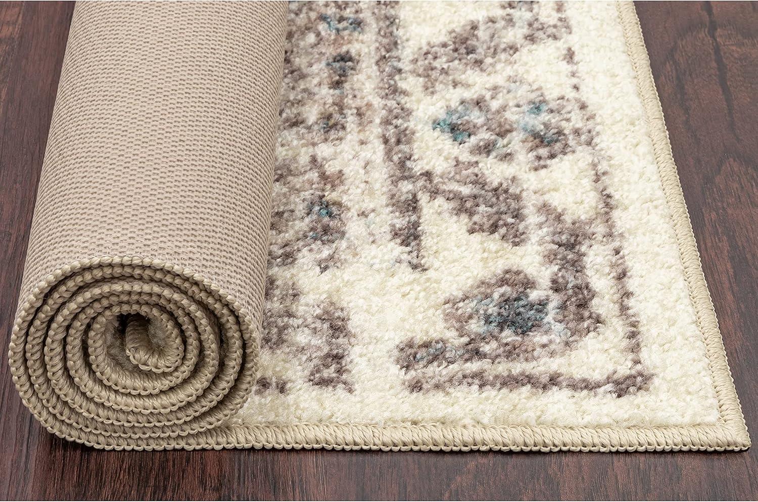 Maples Rugs Antique Border Traditional Beige Ivory Indoor Area Rug, 7' x 10'