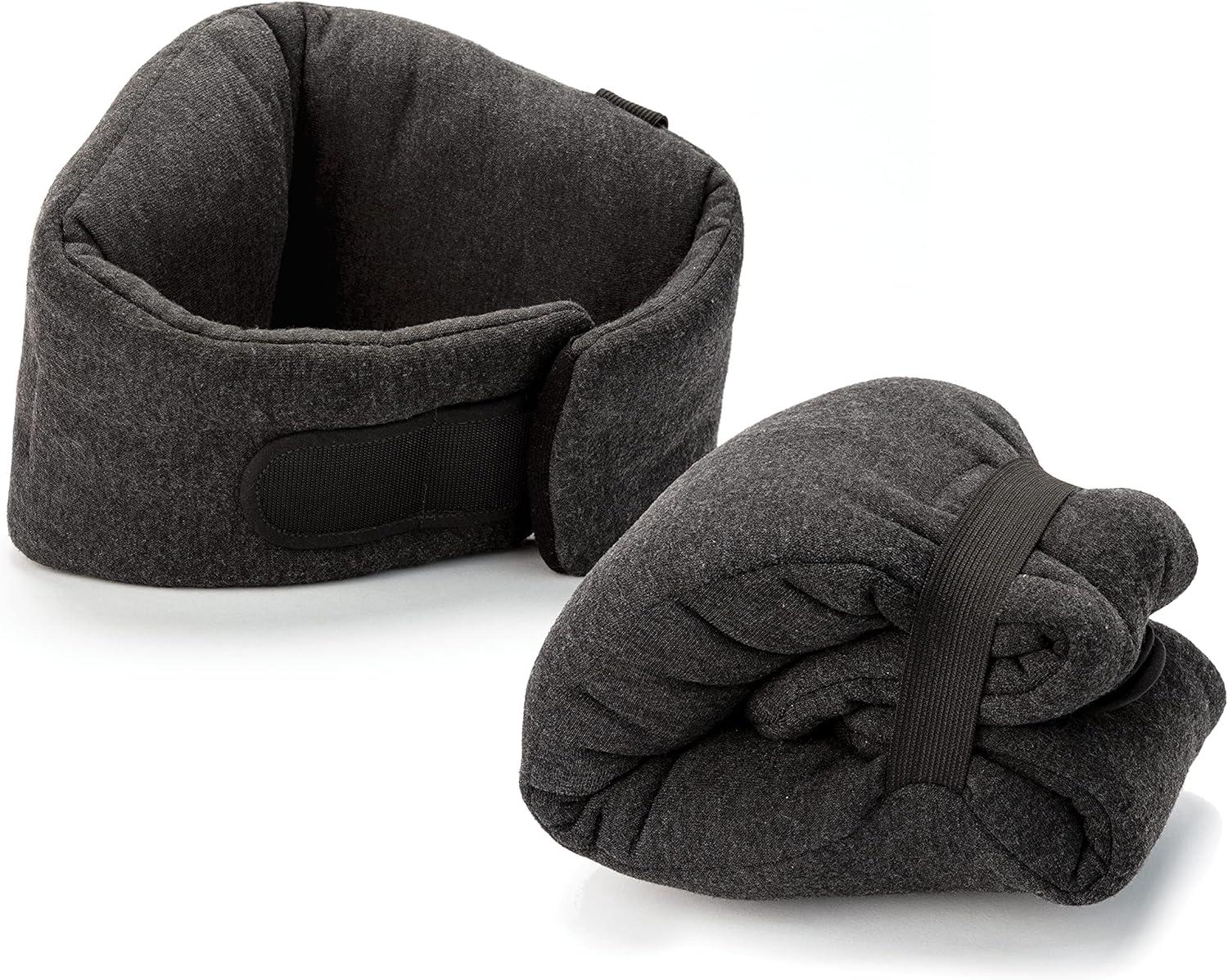 Gray Memory Foam Adjustable Travel Pillow