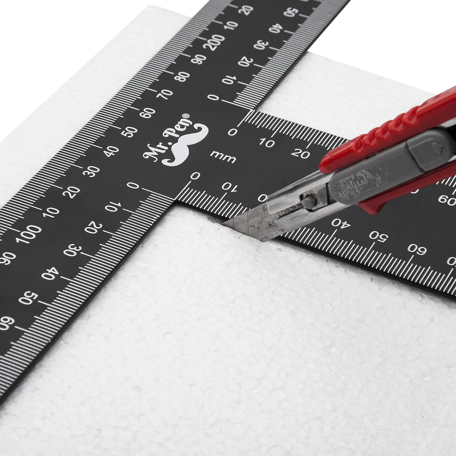 Mr. Pen - T Square, T Ruler, 12 inch Metal Ruler, T Square Ruler, Drafting Tools, Architect Ruler, Set Square, Drafting Ruler, Tsquare, Truler, Architectural Triangle, Tee Ruler, L Square, S