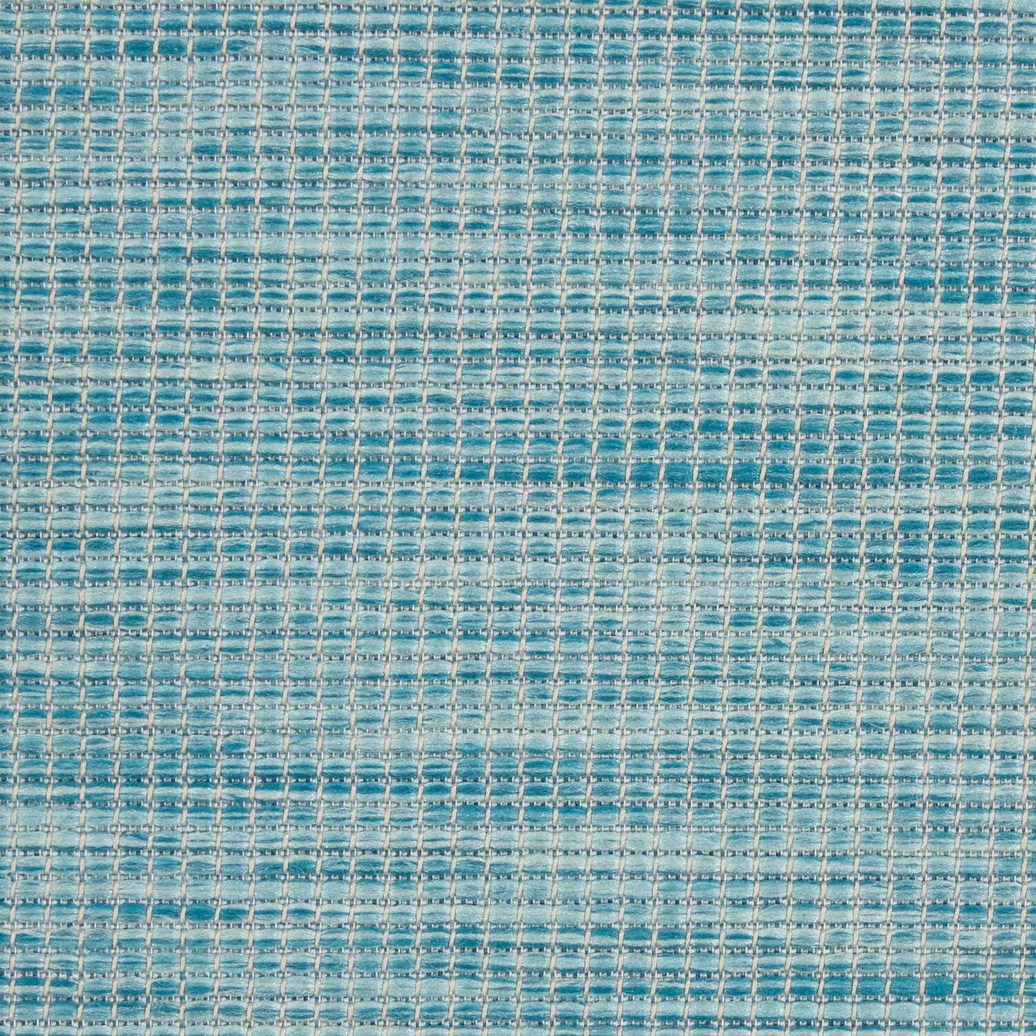 Aqua Flat Woven 8' x 10' Synthetic Rectangular Area Rug