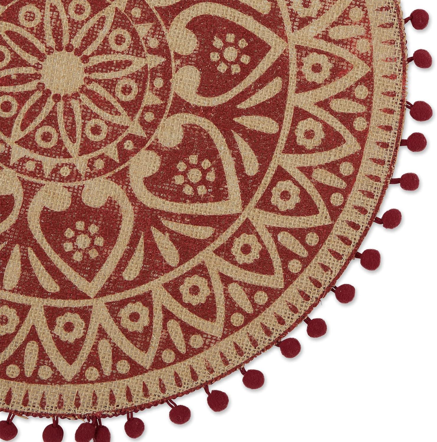 Dart Jute Geometric Round Placemat