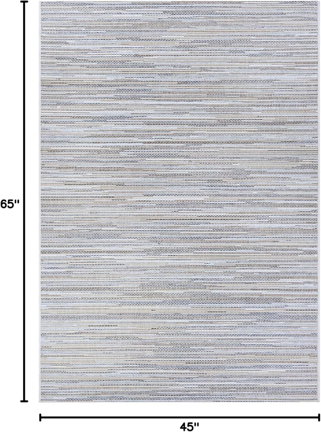 Couristan Monte Carlo Coastal Breeze Indoor/Outdoor Area Rug, 3'9" x 5'5", Taupe-Champagne