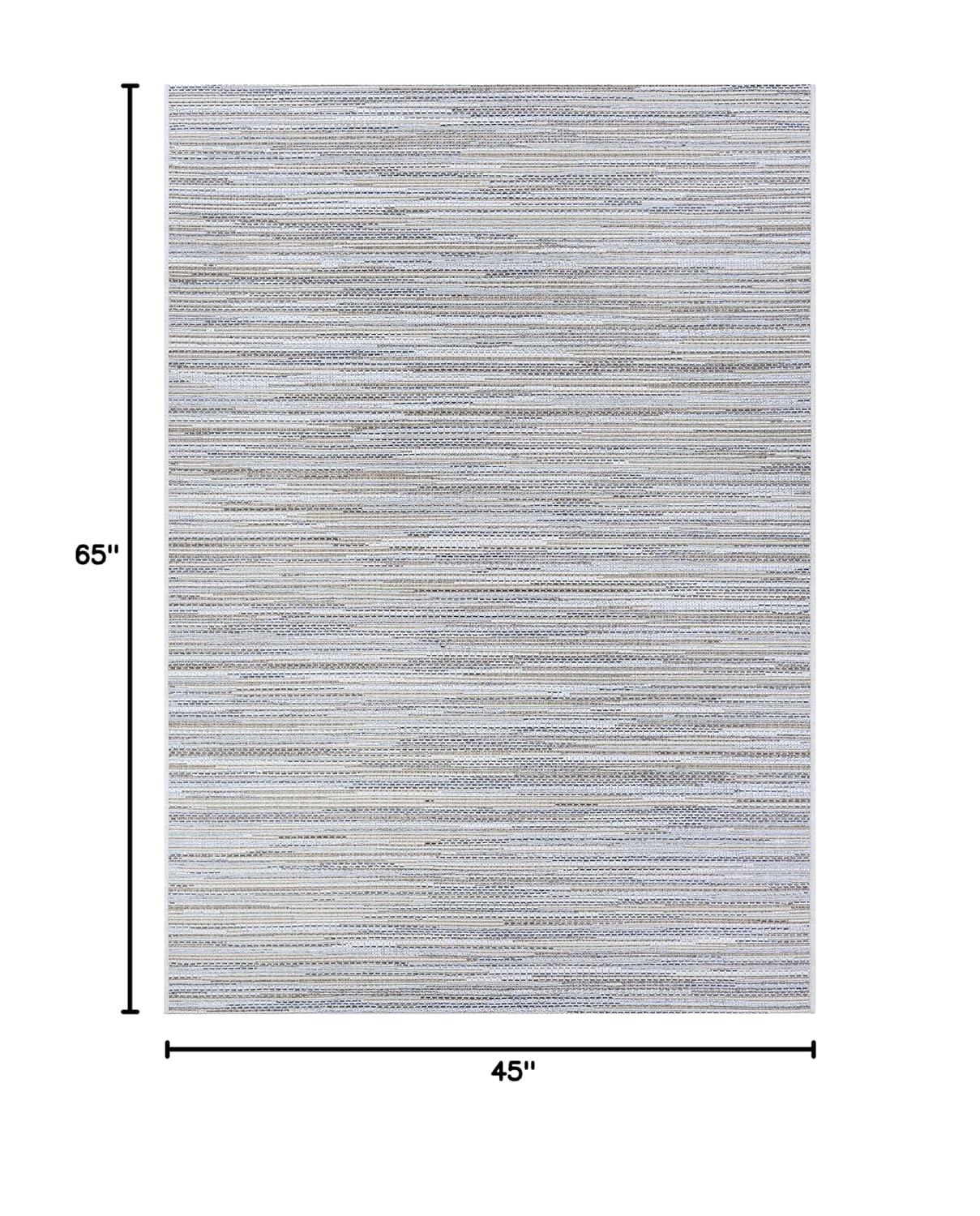 Couristan Monte Carlo Coastal Breeze Indoor/Outdoor Area Rug, 3'9" x 5'5", Taupe-Champagne