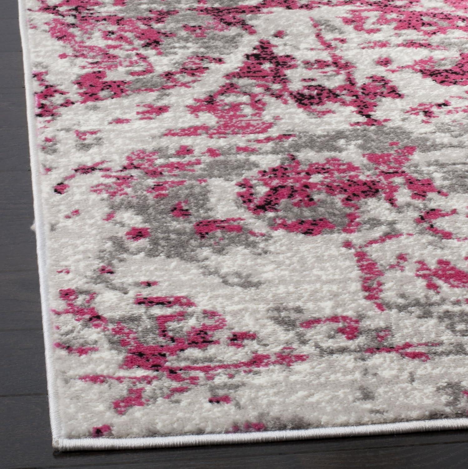 Skyler SKY186 Power Loomed Indoor Area Rug - Pink/Ivory - 4'x6' - Safavieh