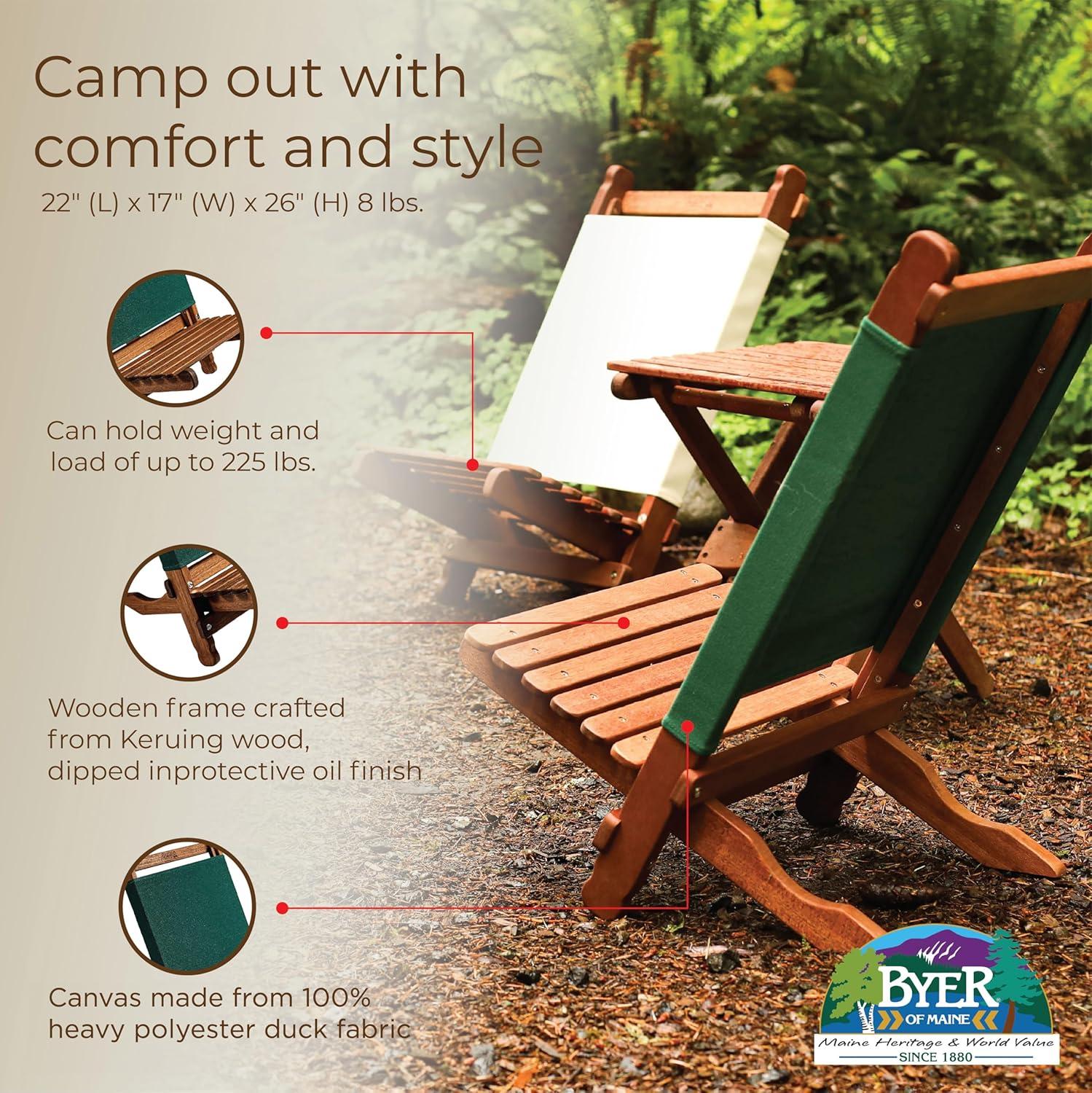 Byer  Pangean Green/Brown Wood/Canvas Lounger