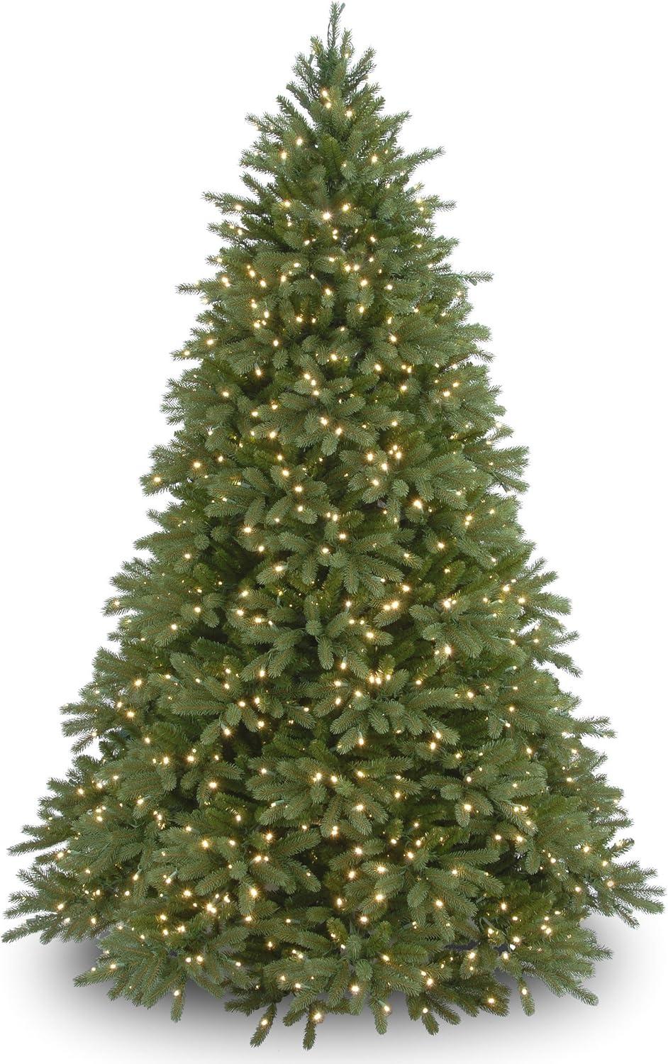 National Tree Company Pre-Lit 6.5 ft Jersey Fraser Fir Artifcial Christmas Tree with Clear Lights, Feel Real®, Includes Stand