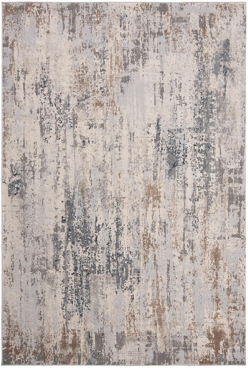 Invista INV432 Power Loomed Area Rug - Cream/Grey - 4'x6' - Safavieh.