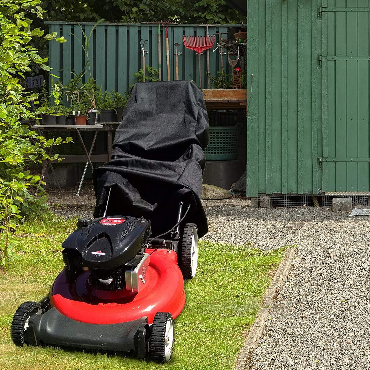 Lawn Mower Cover, Waterproof Heavy Duty Push Mower Covers Outdoor, Dust UV Protection,  Lawn Mower Cover with Drawstring & Cover Storage Bag for Universal Fit