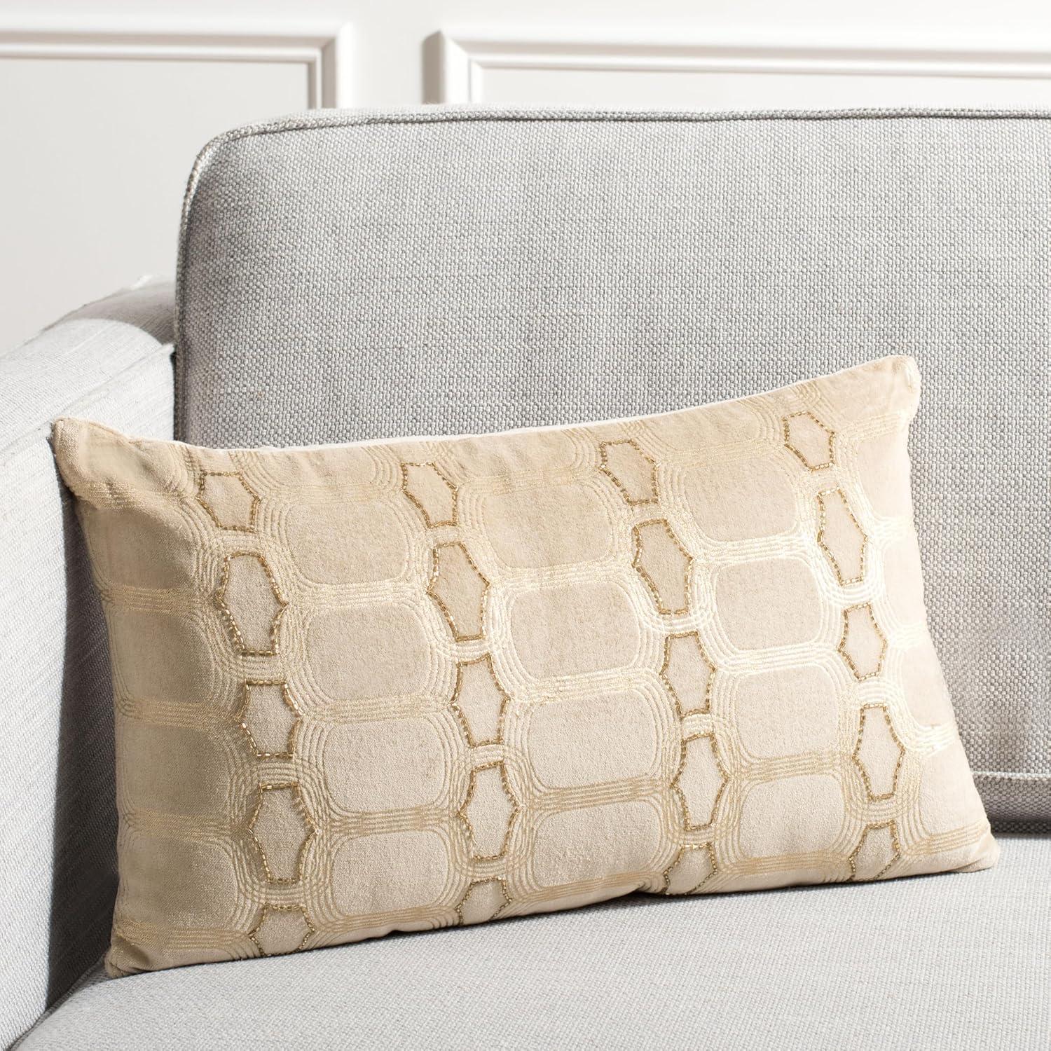 Geometric Cotton Reversible Throw Pillow