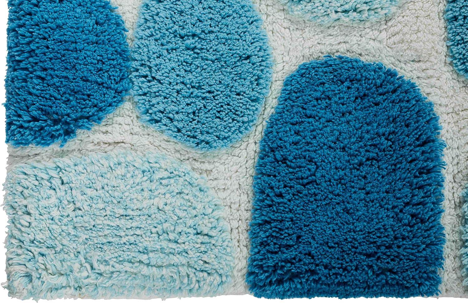 Chesapeake Pebbles 2 pc Arctic Blue Bath Rug Set (21"x34" & 24"x40")