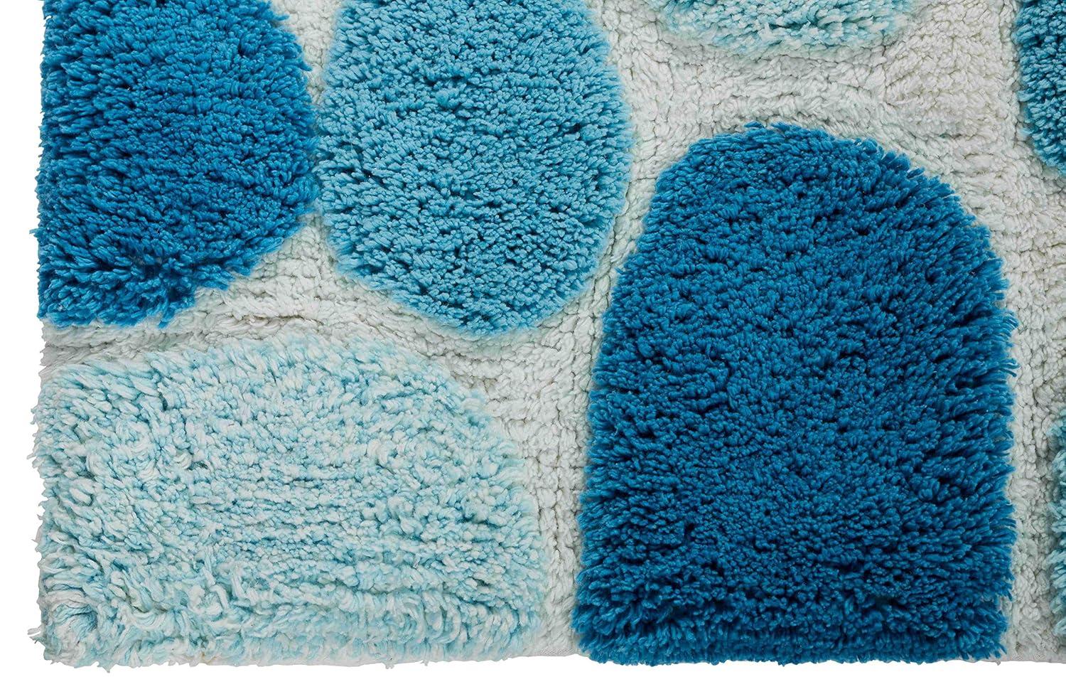 Chesapeake Pebbles 2 pc Arctic Blue Bath Rug Set (21"x34" & 24"x40")