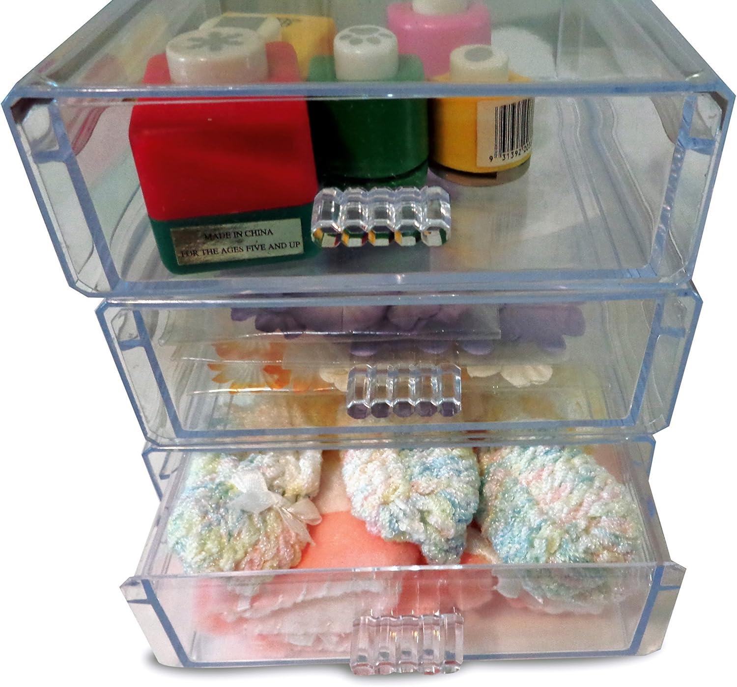 Clear Acrylic Stackable Organizer Drawer for Jewelry and Supplies