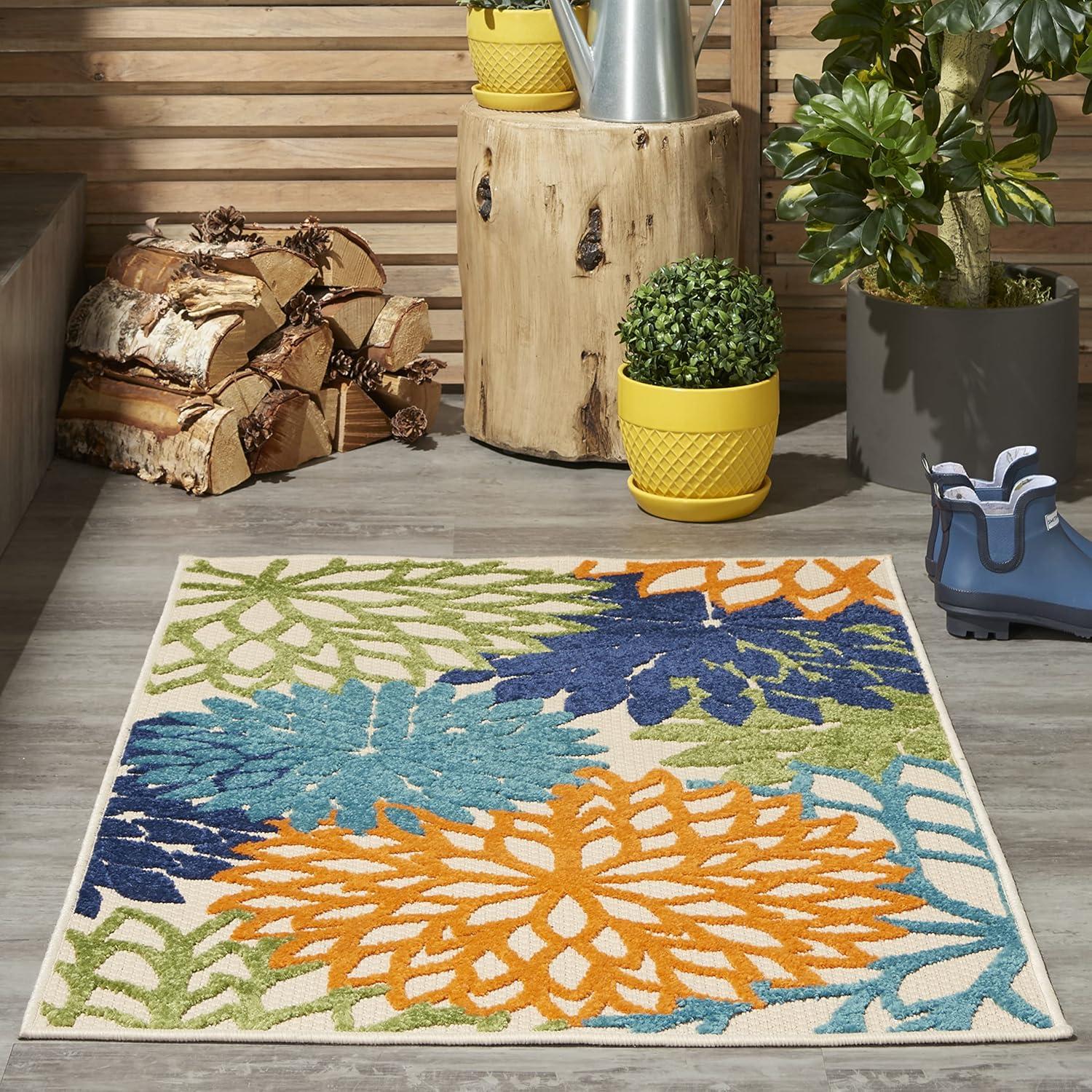 Nourison Aloha Floral Bloom Outdoor Rug