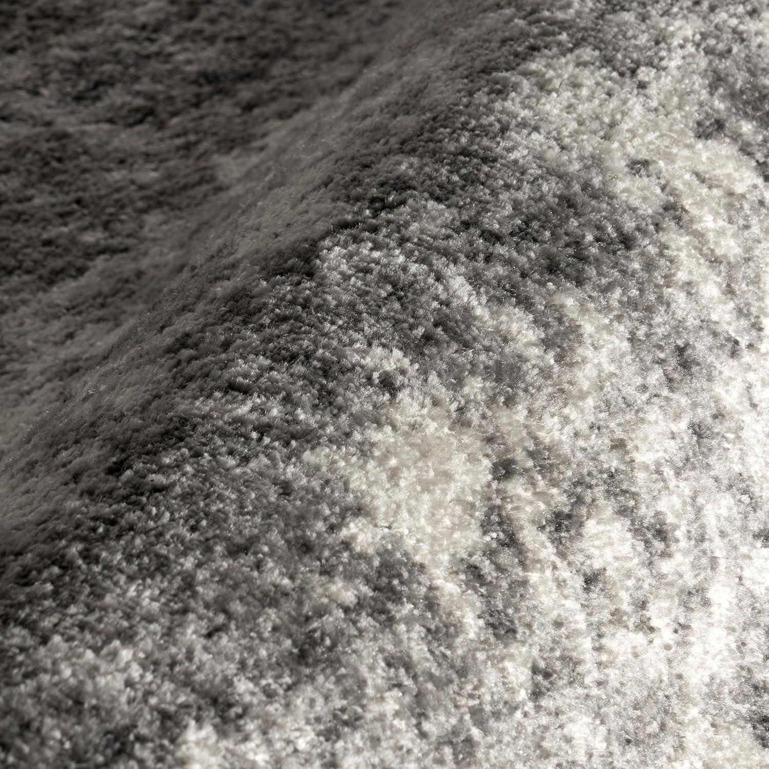 Deedra Modern Abstract Power Loom Performance Gray/White Rug