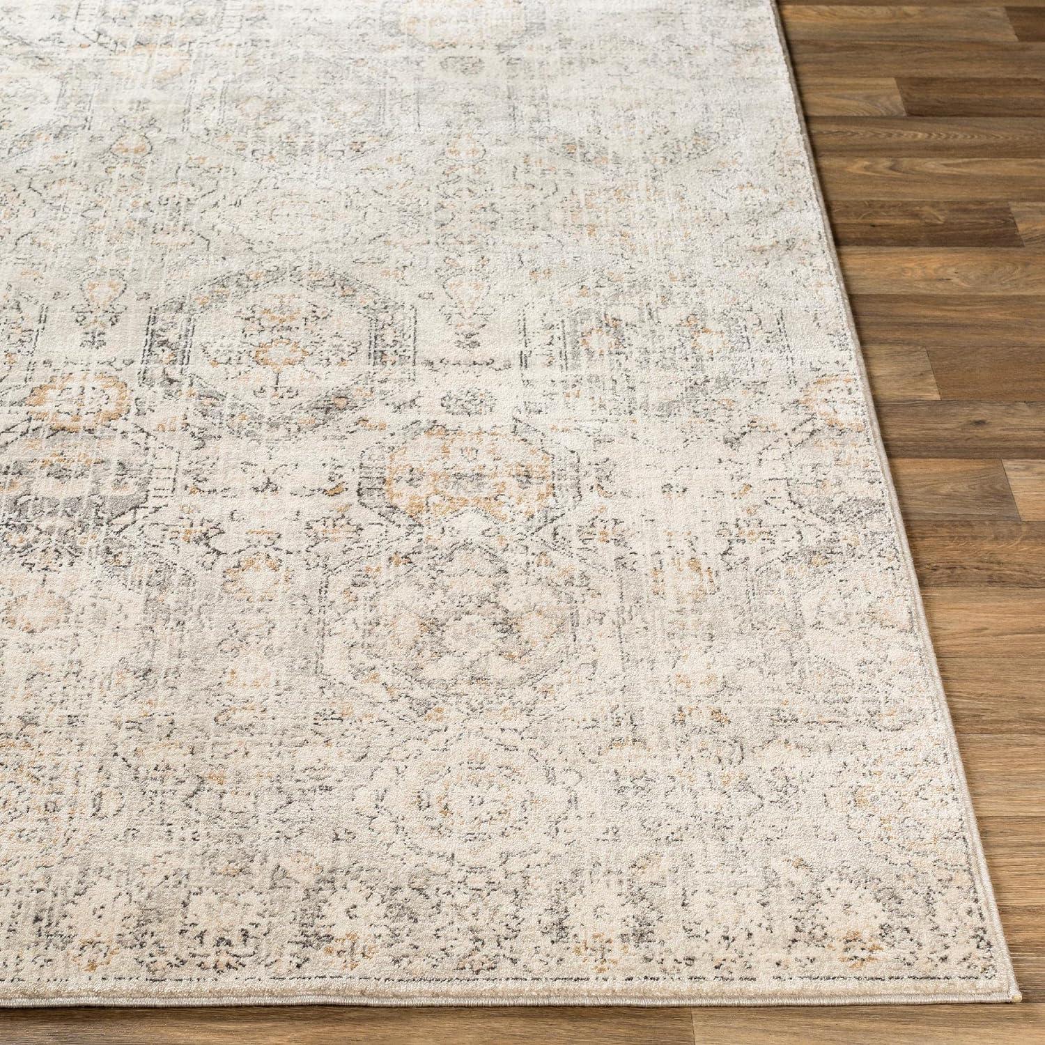 Geelbroek Traditional Tan and Ivory Polypropylene Area Rug