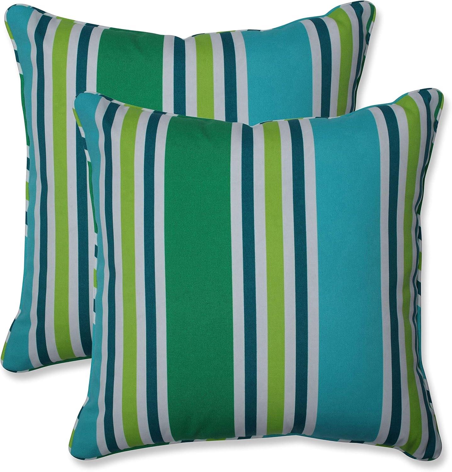 Aruba Striped Indoor/Outdoor Reversible Throw Pillow